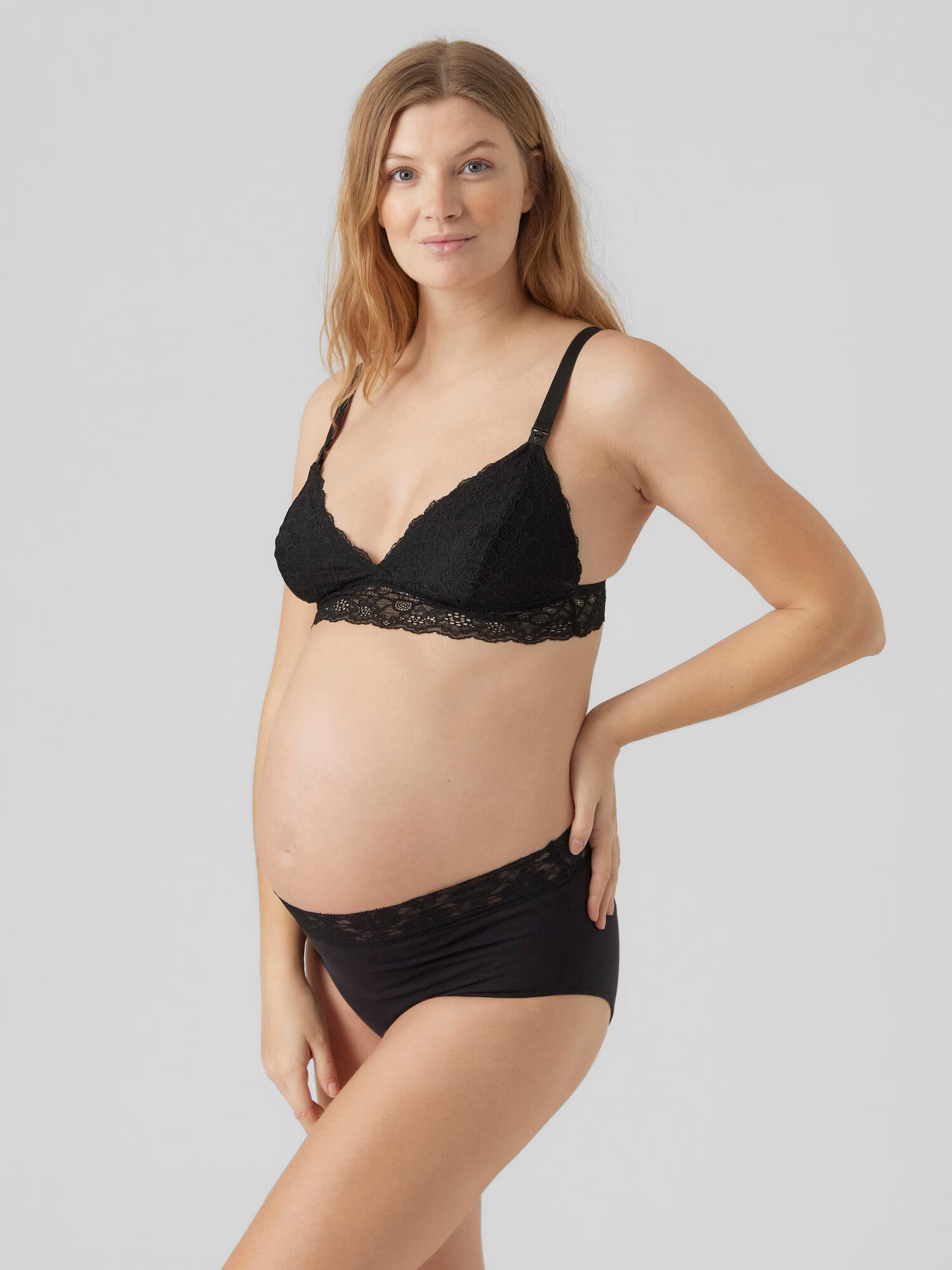 MAMALICIOUS Sutien 'Sidsel' portocaliu piersică / negru - Pled.ro