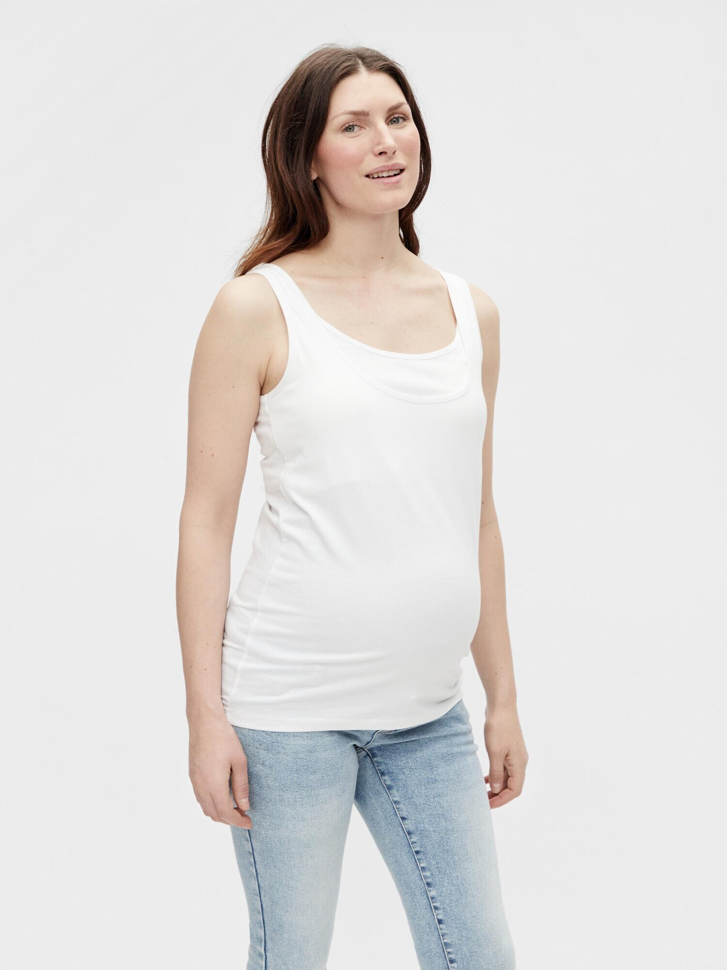 MAMALICIOUS Top 'Kerrie Nell' turcoaz / alb - Pled.ro