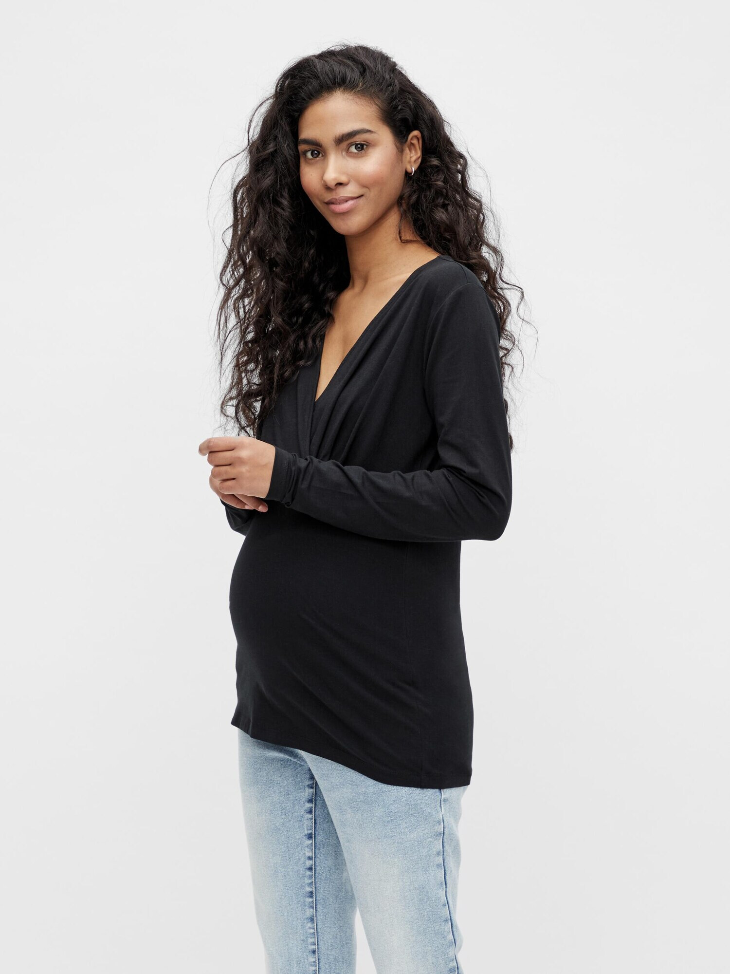 MAMALICIOUS Tricou roz pudră / negru / alb - Pled.ro