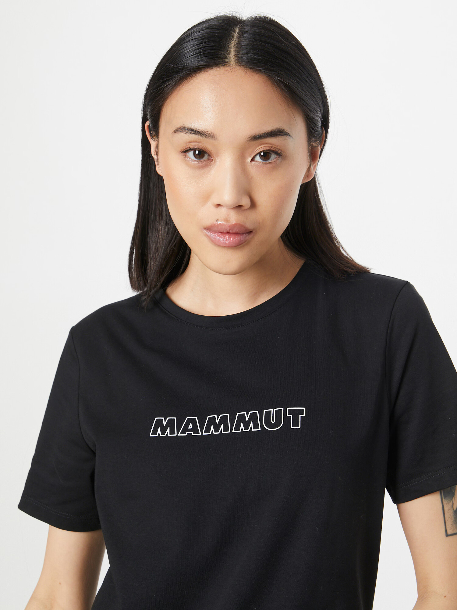 MAMMUT Tricou funcțional negru / alb - Pled.ro