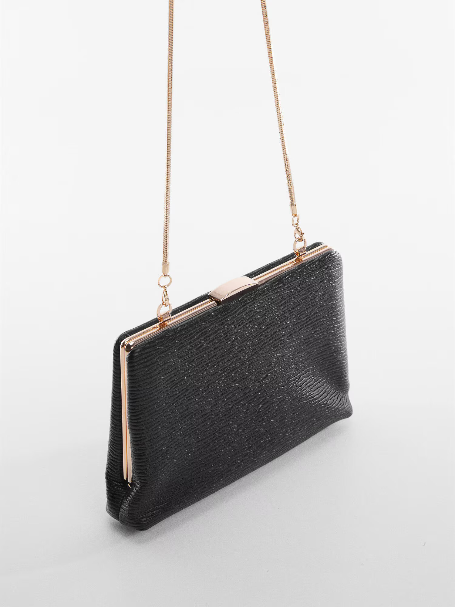 MANGO Clutch 'Estrella' auriu / negru - Pled.ro