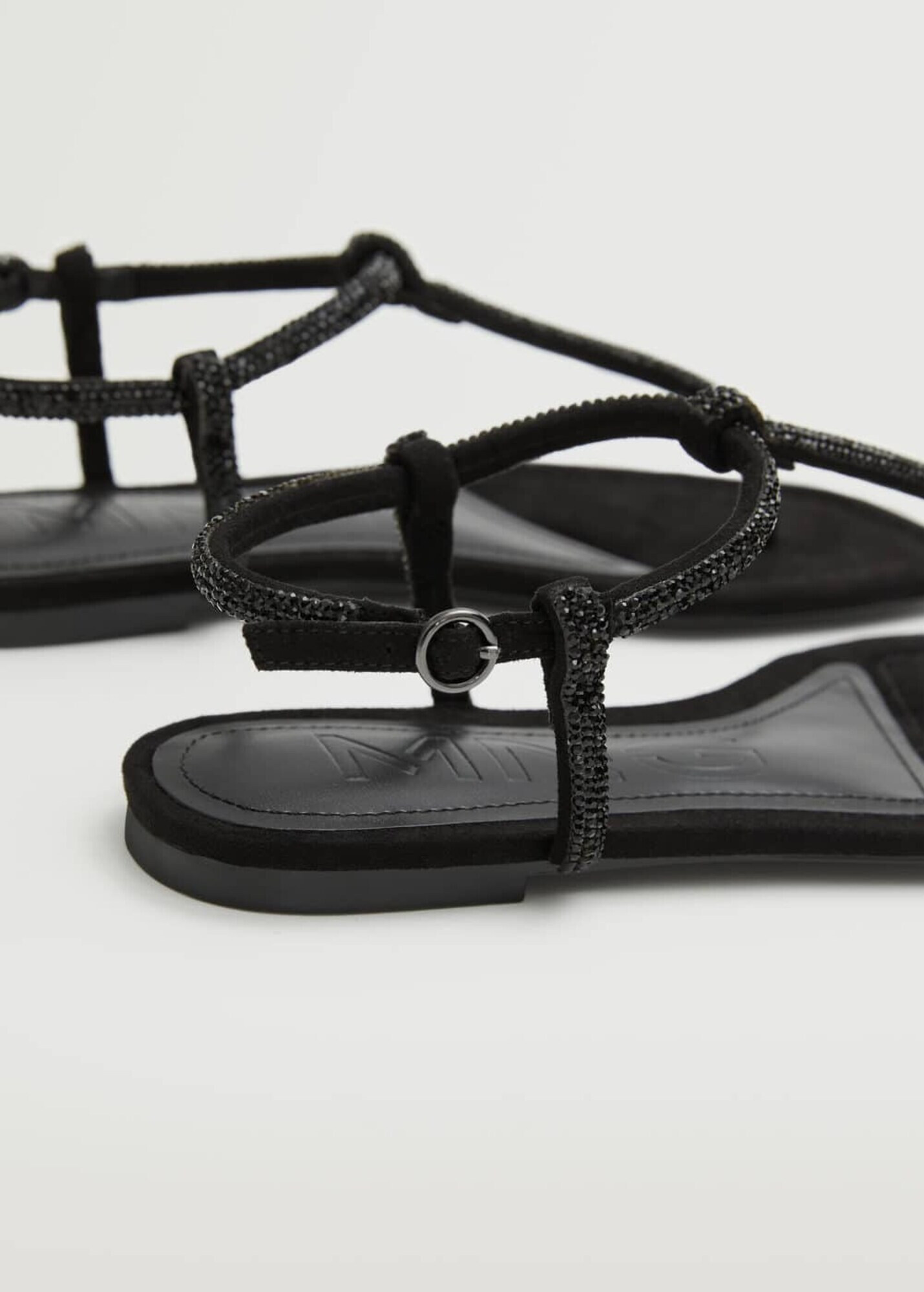 MANGO Flip-flops 'Tubi' negru - Pled.ro