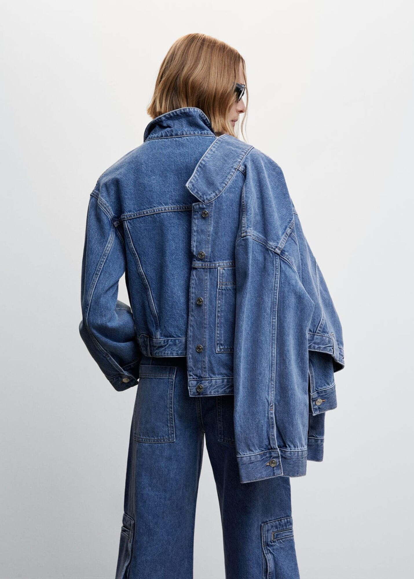 MANGO Geacă de primăvară-toamnă 'Romy' albastru denim - Pled.ro