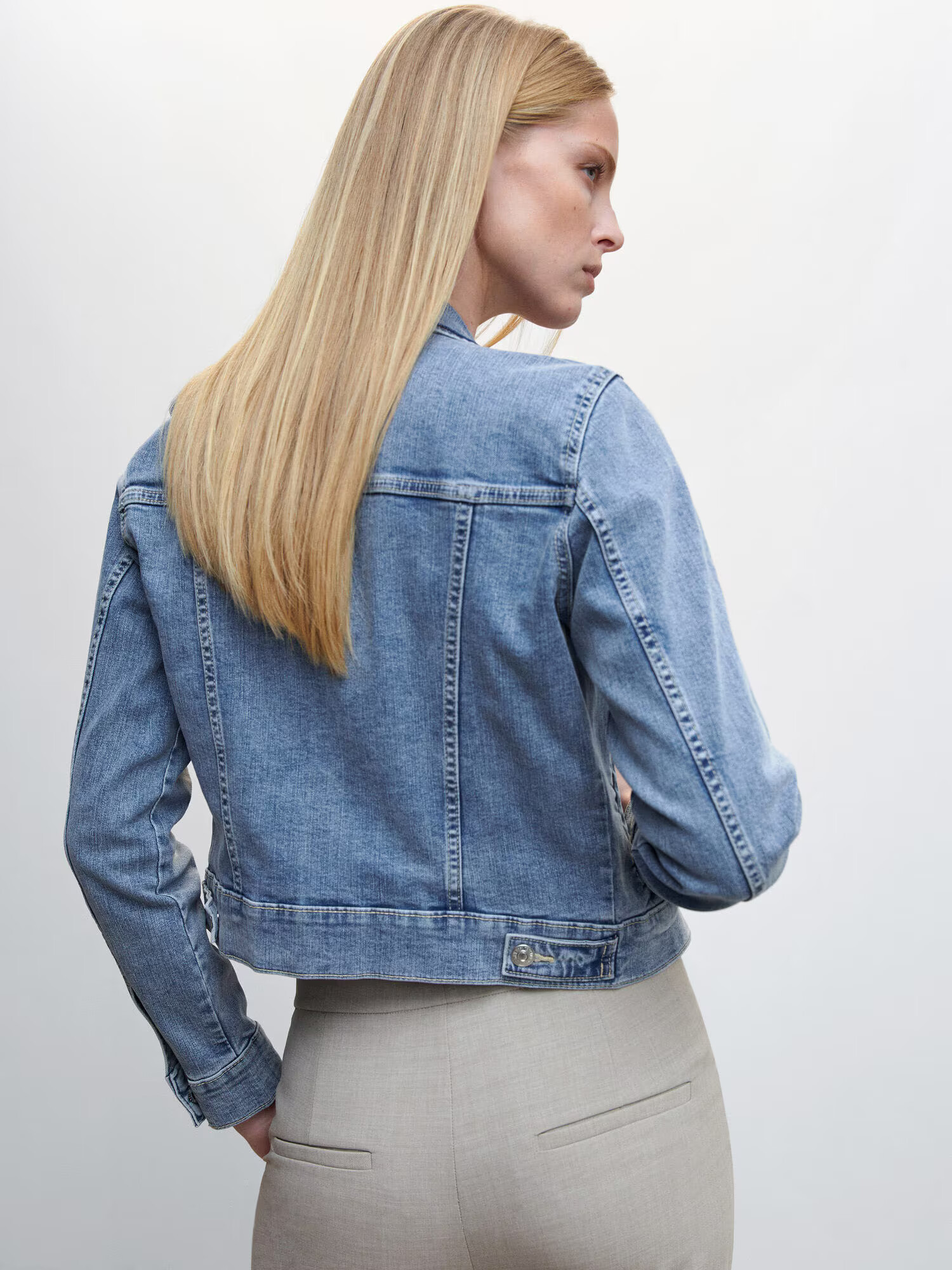 MANGO Geacă de primăvară-toamnă 'VICKY' albastru denim - Pled.ro