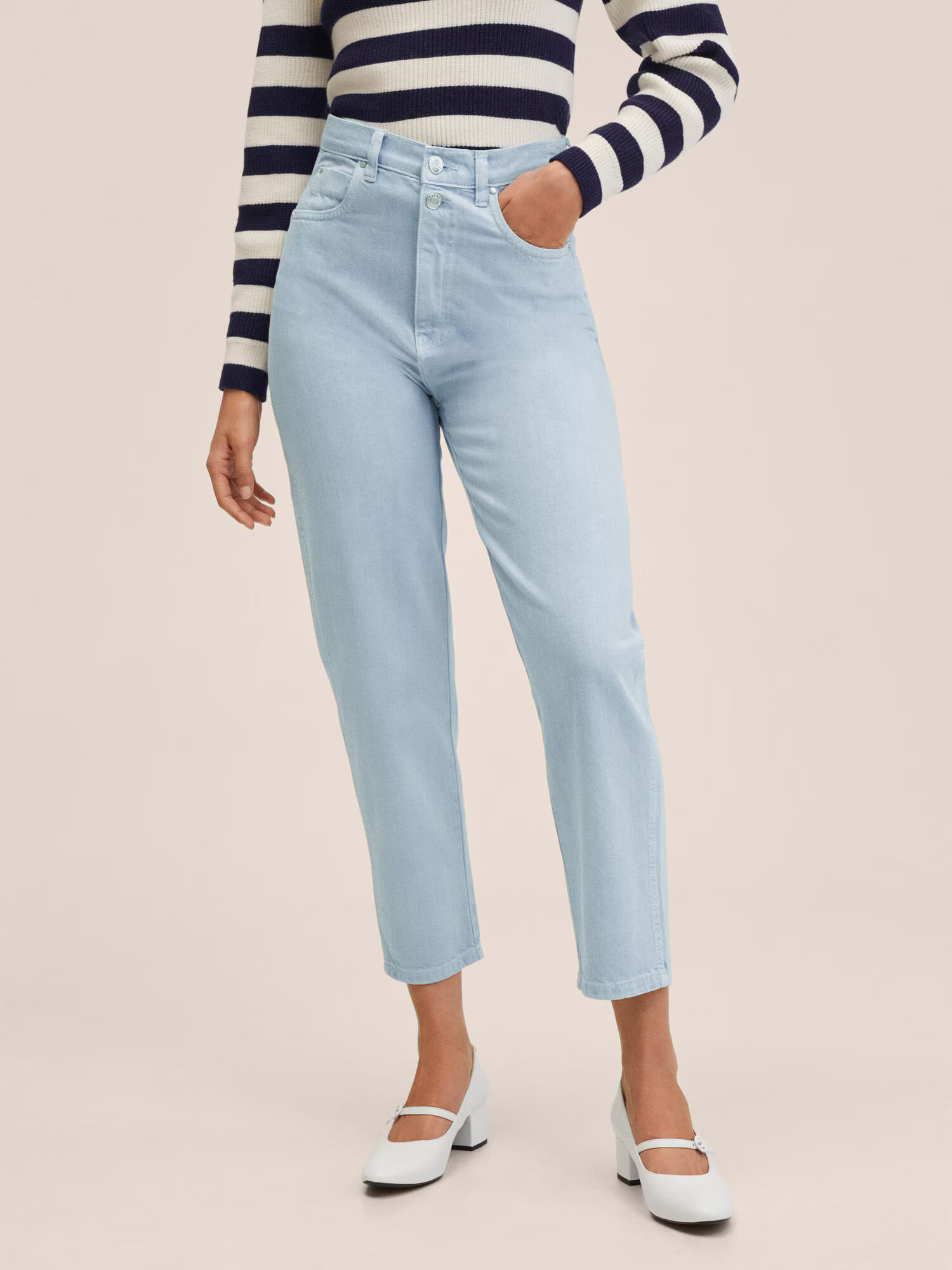 MANGO Jeans 'Aime' albastru deschis - Pled.ro