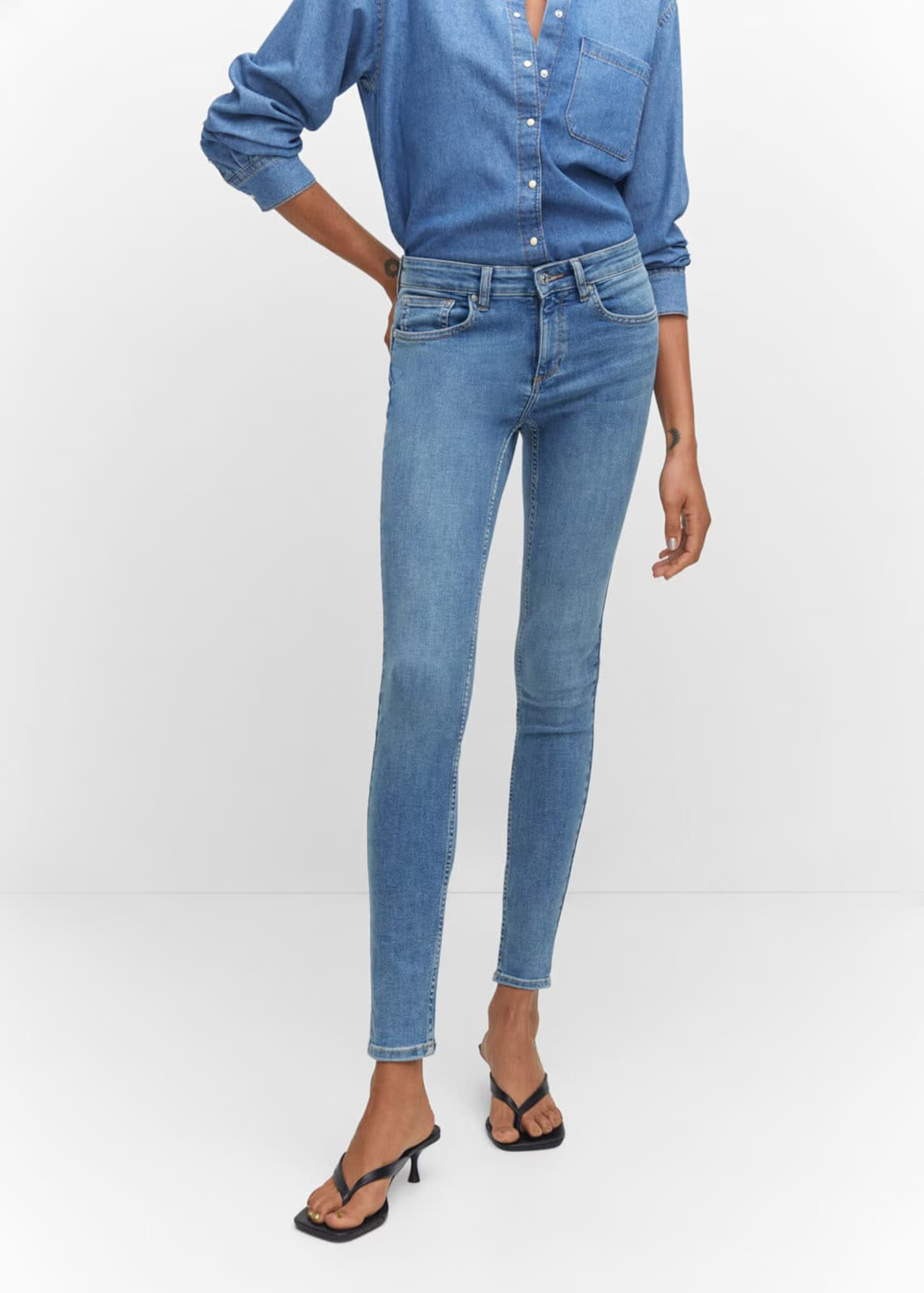 MANGO Jeans albastru cobalt - Pled.ro