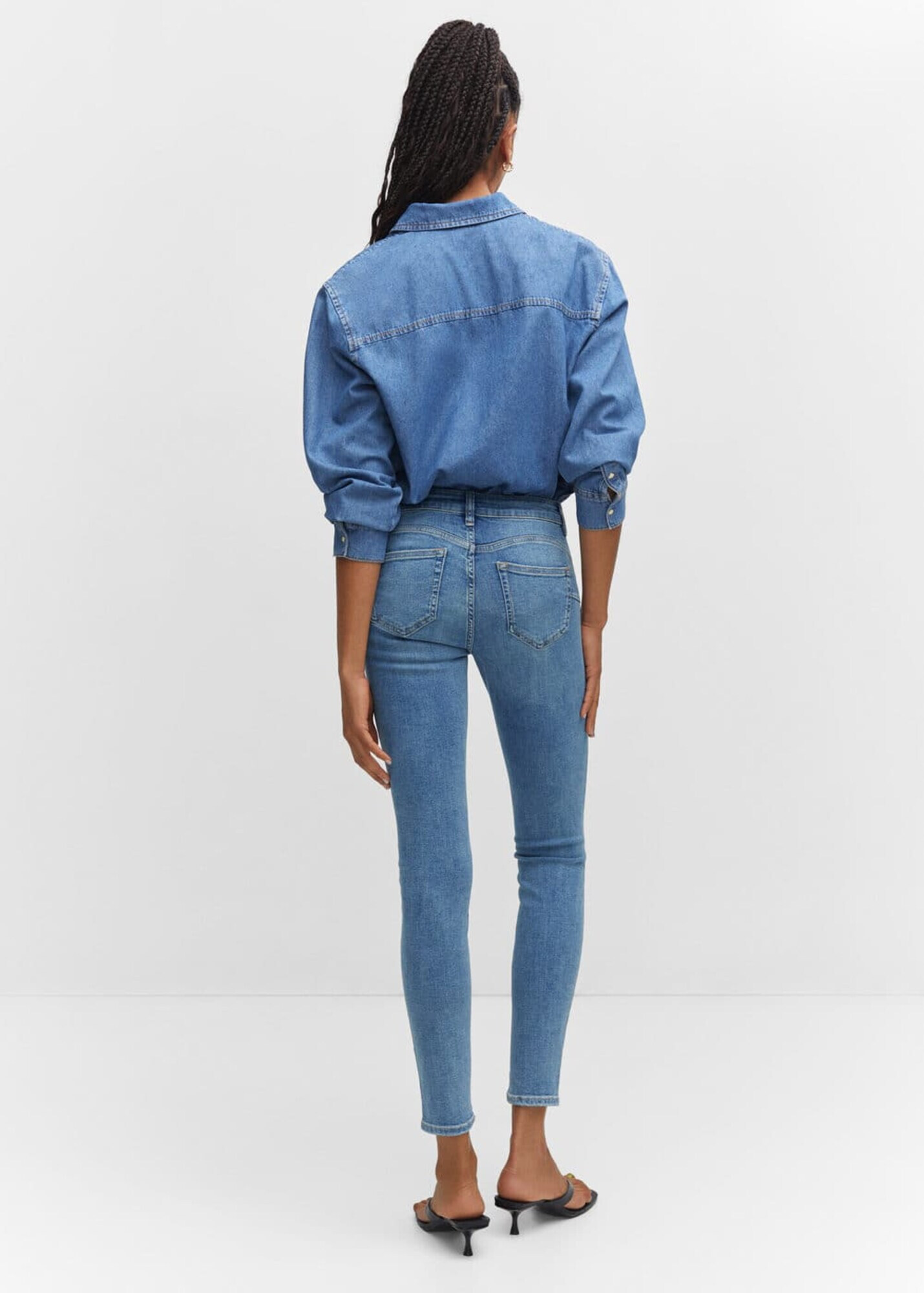 MANGO Jeans albastru cobalt - Pled.ro