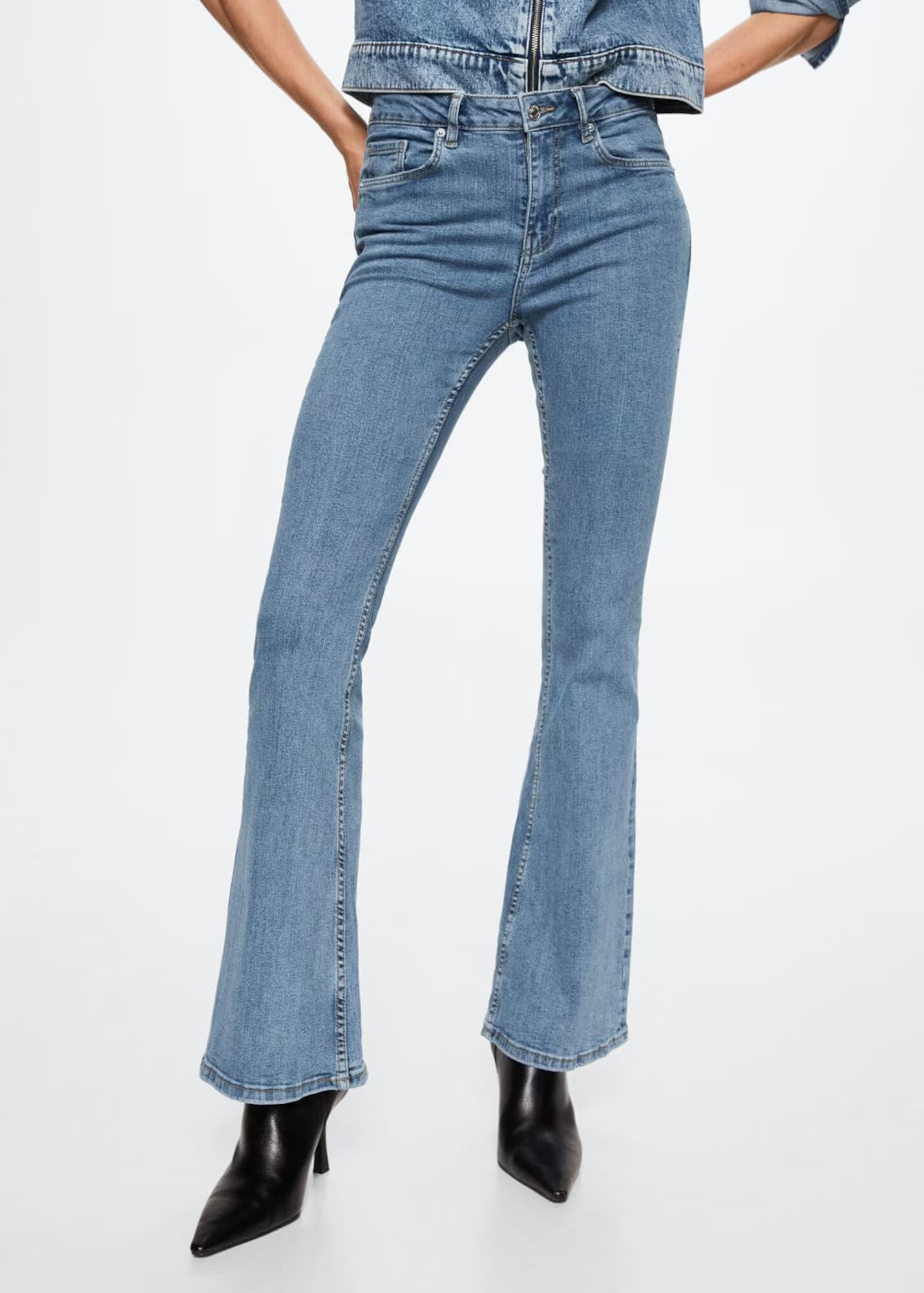 MANGO Jeans albastru denim - Pled.ro