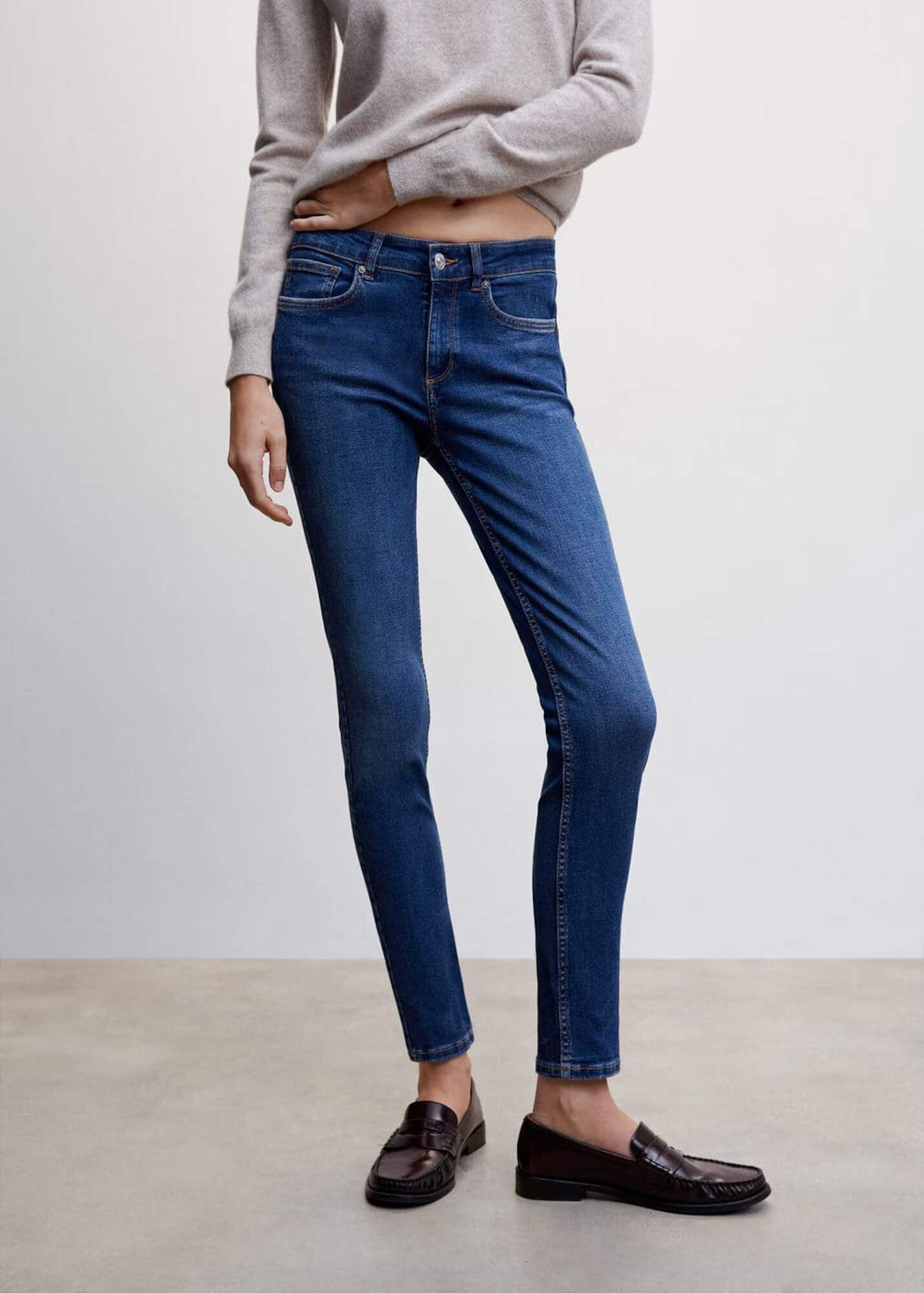 MANGO Jeans albastru denim - Pled.ro