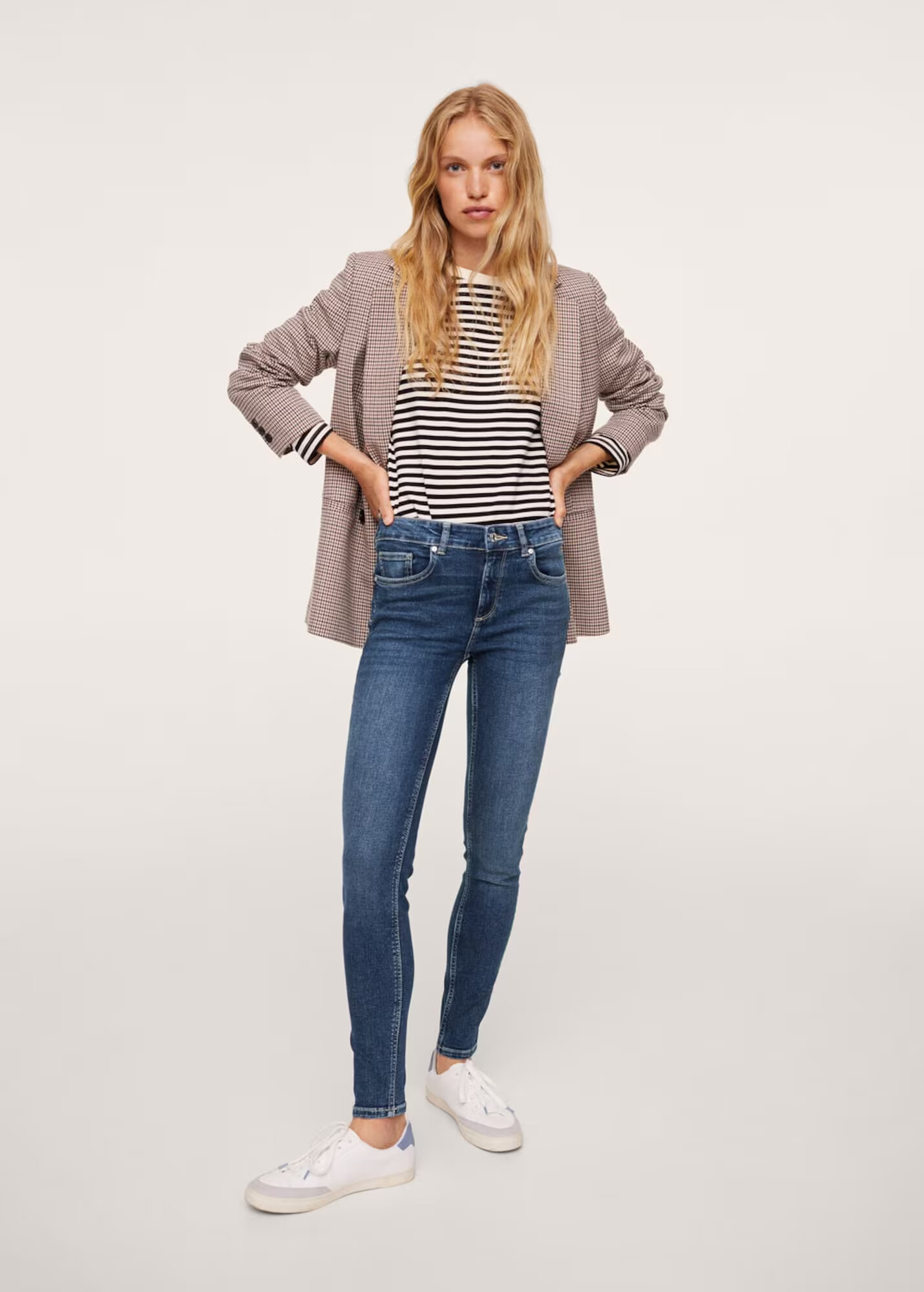 MANGO Jeans albastru denim - Pled.ro