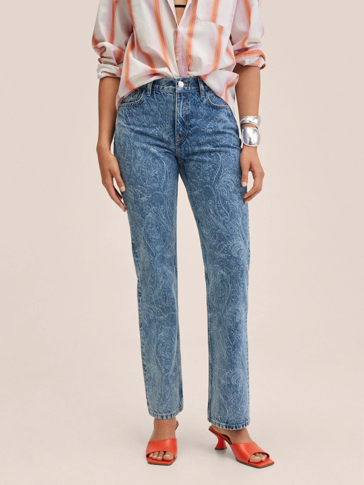 MANGO Jeans albastru denim - Pled.ro