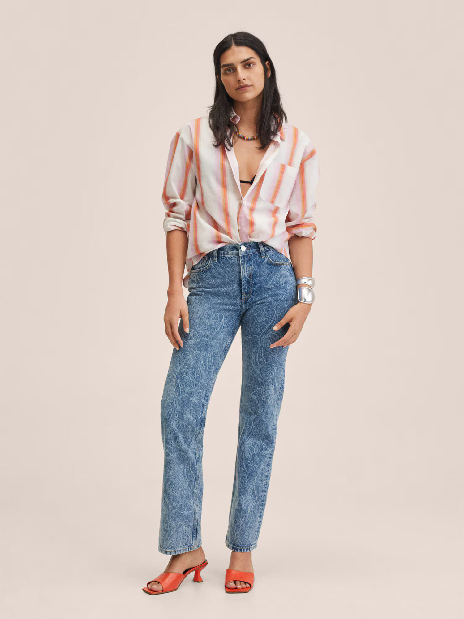 MANGO Jeans albastru denim - Pled.ro