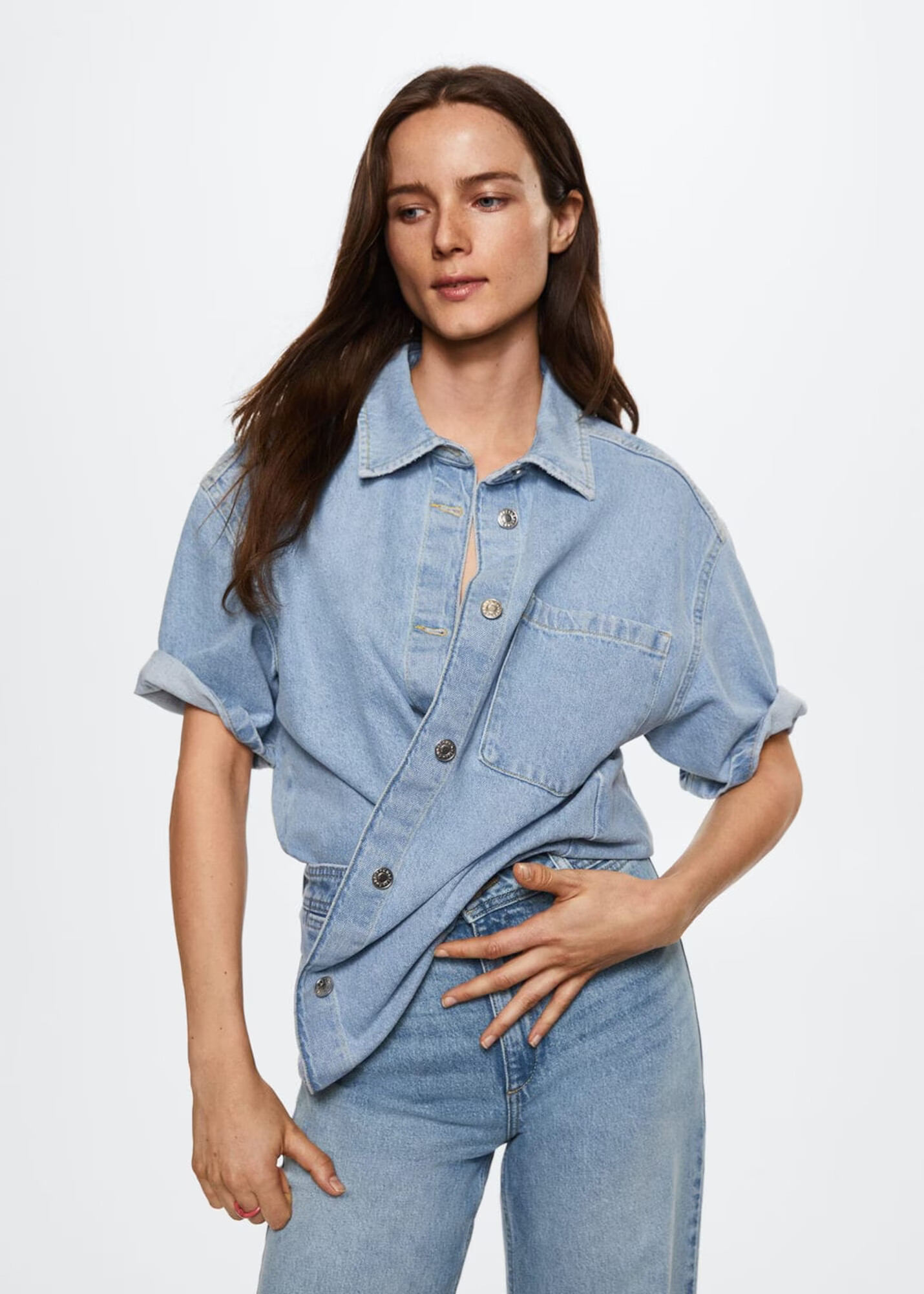 MANGO Jeans albastru denim - Pled.ro