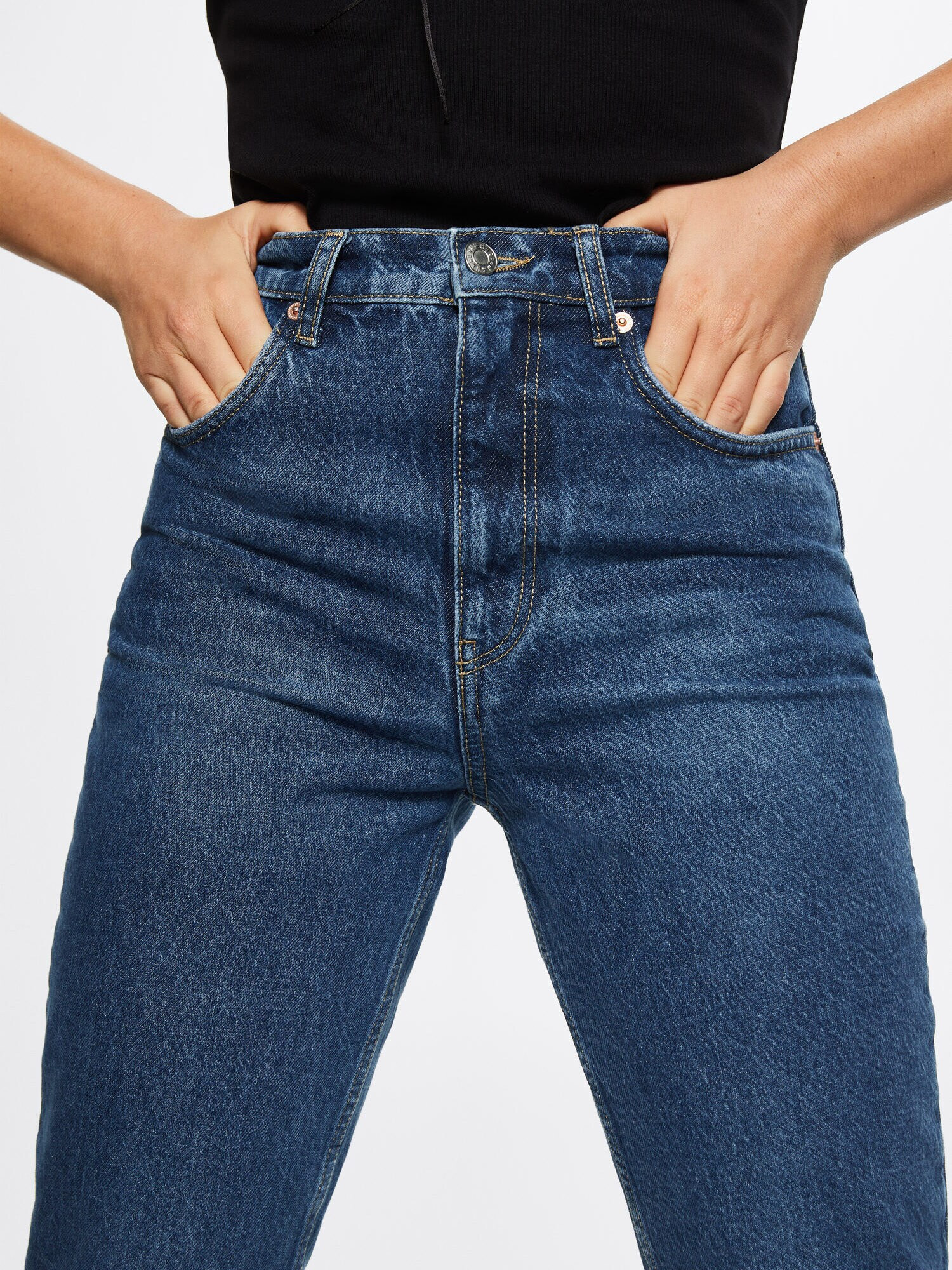 MANGO Jeans albastru închis - Pled.ro