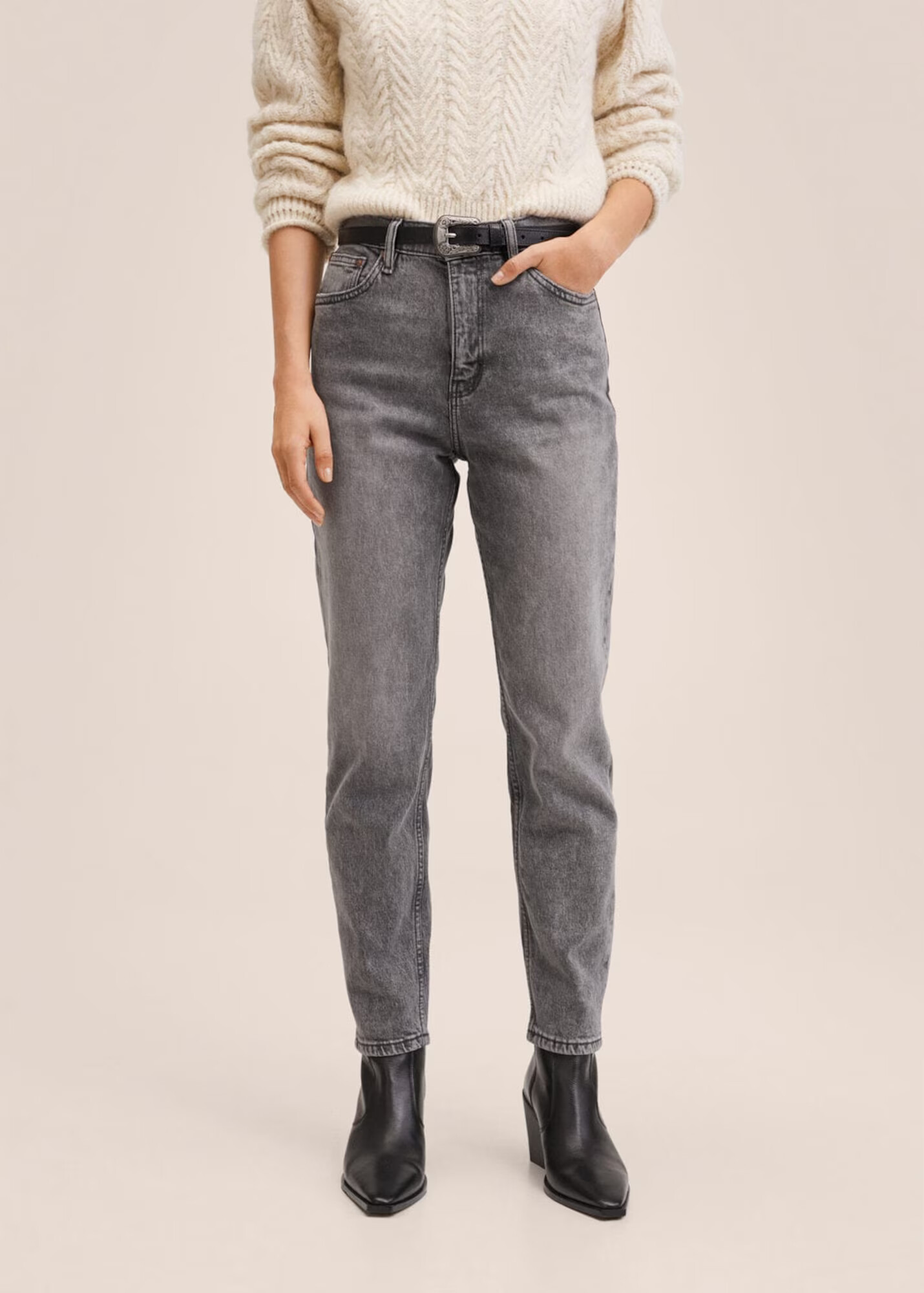 MANGO Jeans gri denim - Pled.ro