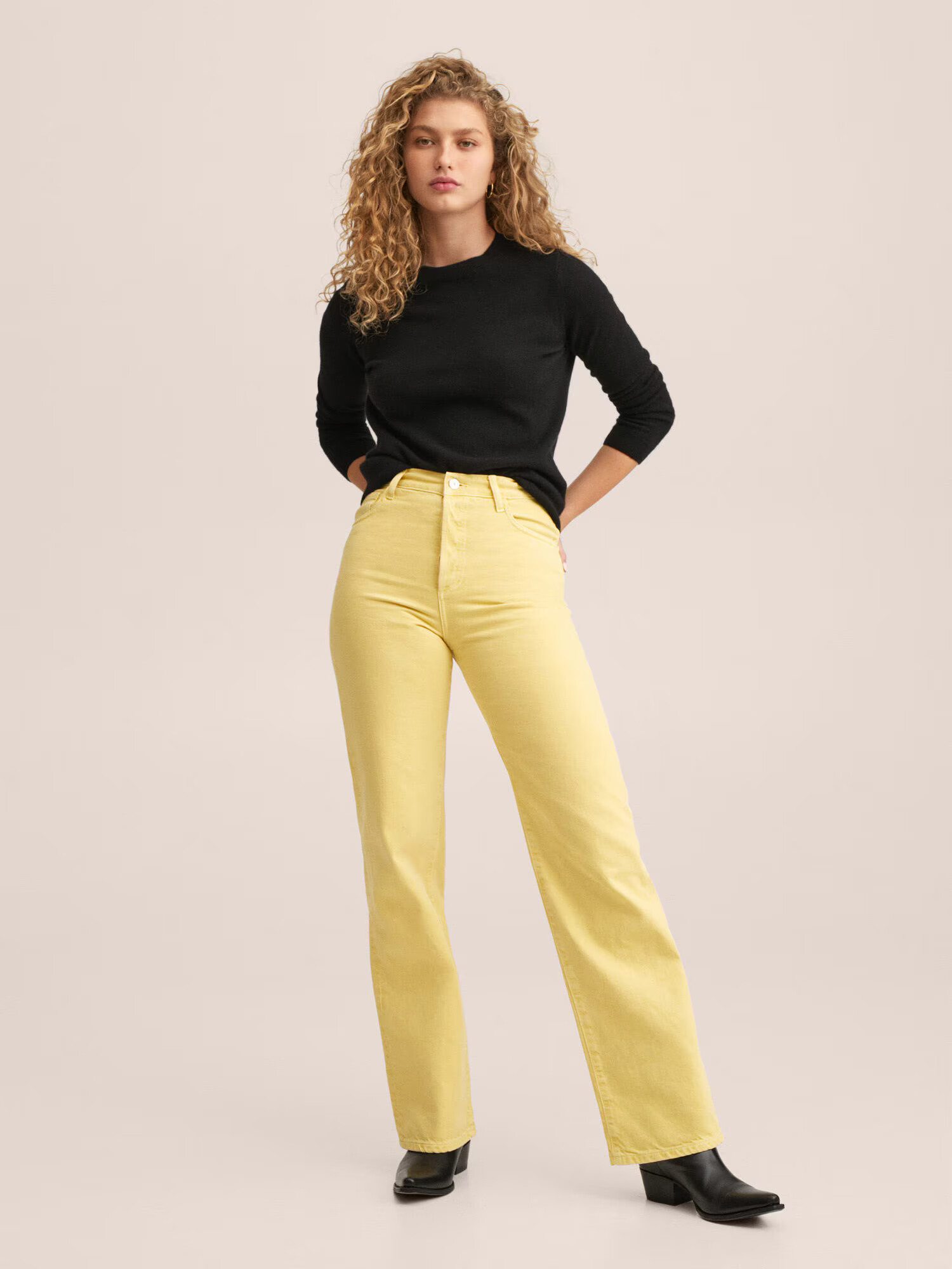 MANGO Jeans 'Kaia' galben deschis - Pled.ro