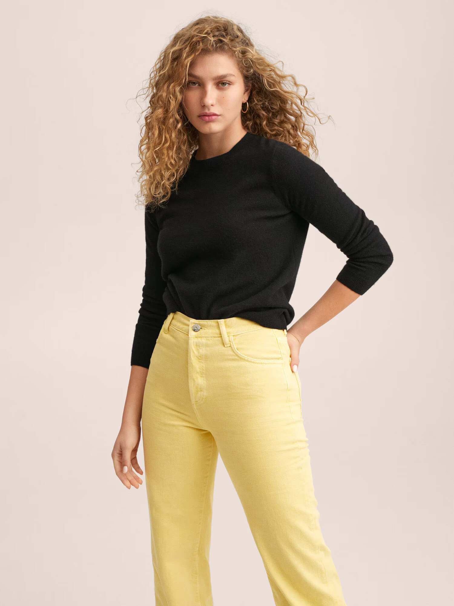 MANGO Jeans 'Kaia' galben deschis - Pled.ro