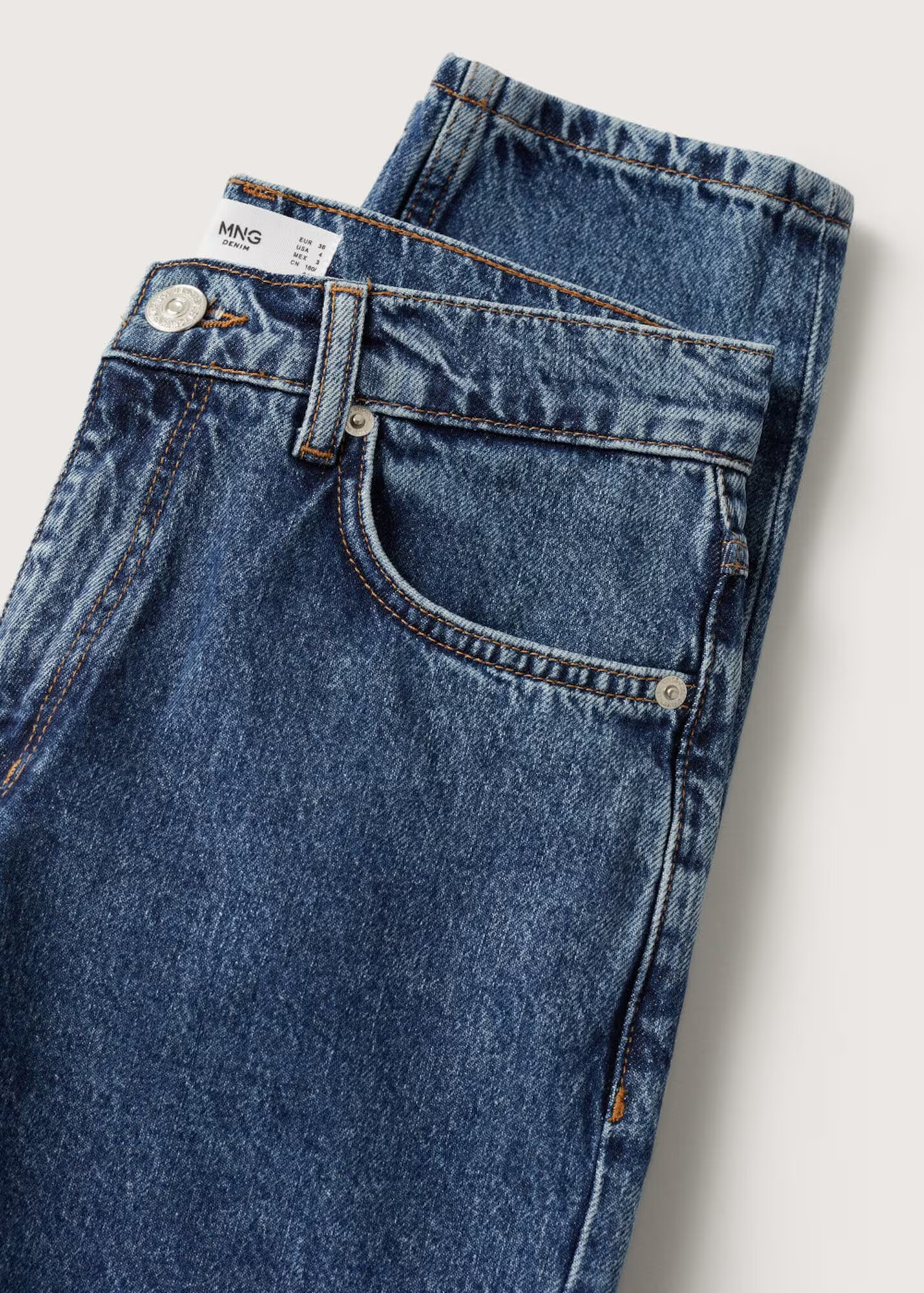 MANGO Jeans 'Mom 80' albastru închis - Pled.ro