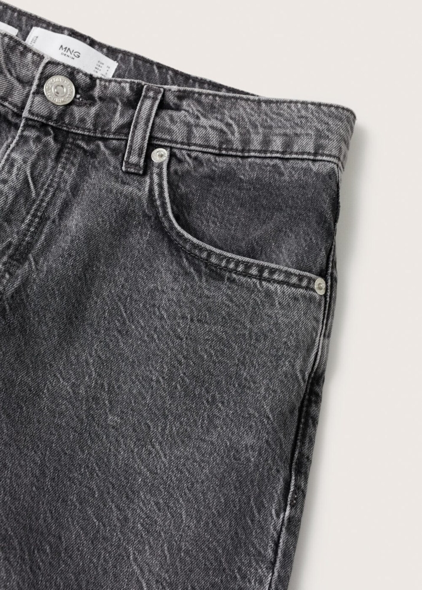 MANGO Jeans 'Mom80' gri denim - Pled.ro