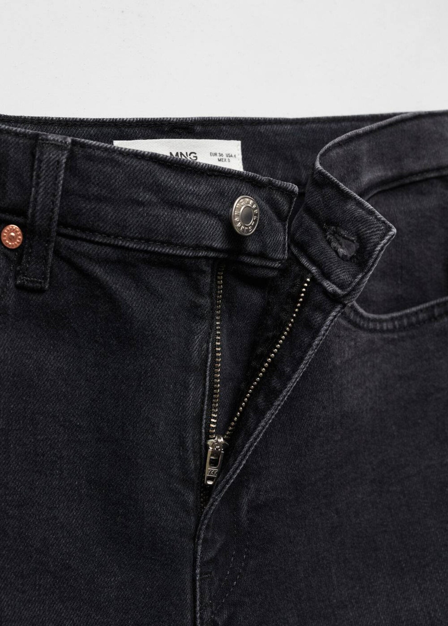 MANGO Jeans negru denim - Pled.ro