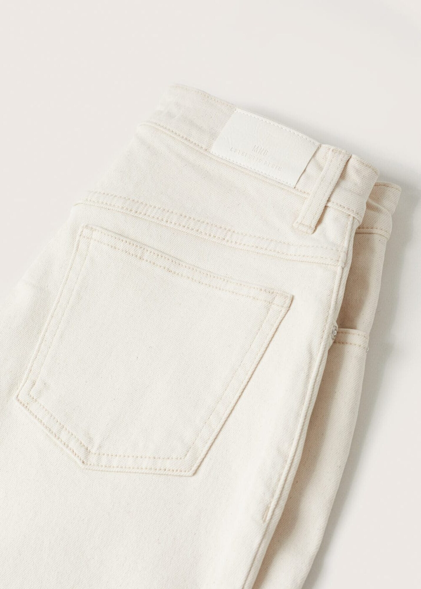 MANGO Jeans 'Newmom' crem - Pled.ro