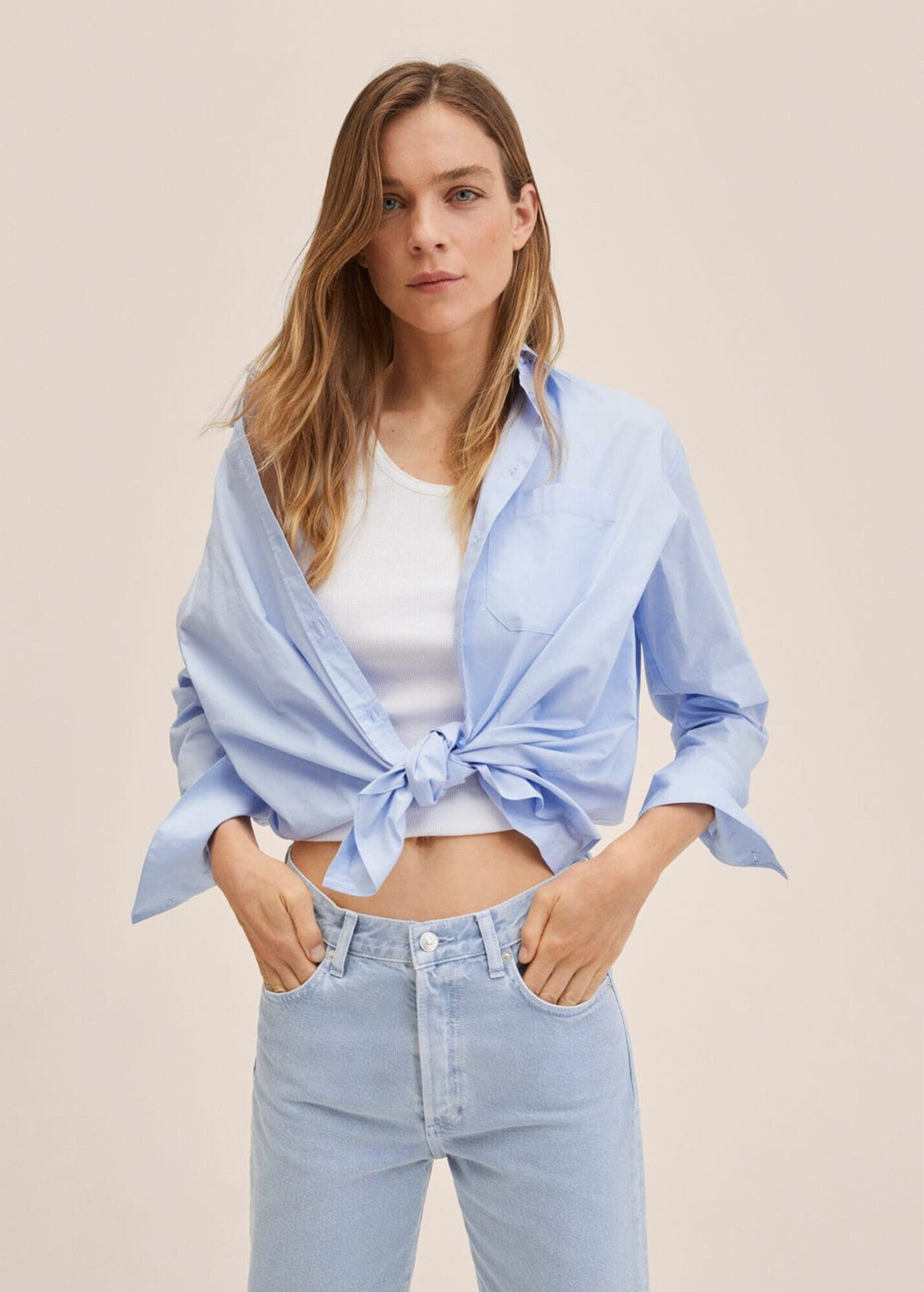 MANGO Jeans 'Nora' albastru deschis - Pled.ro