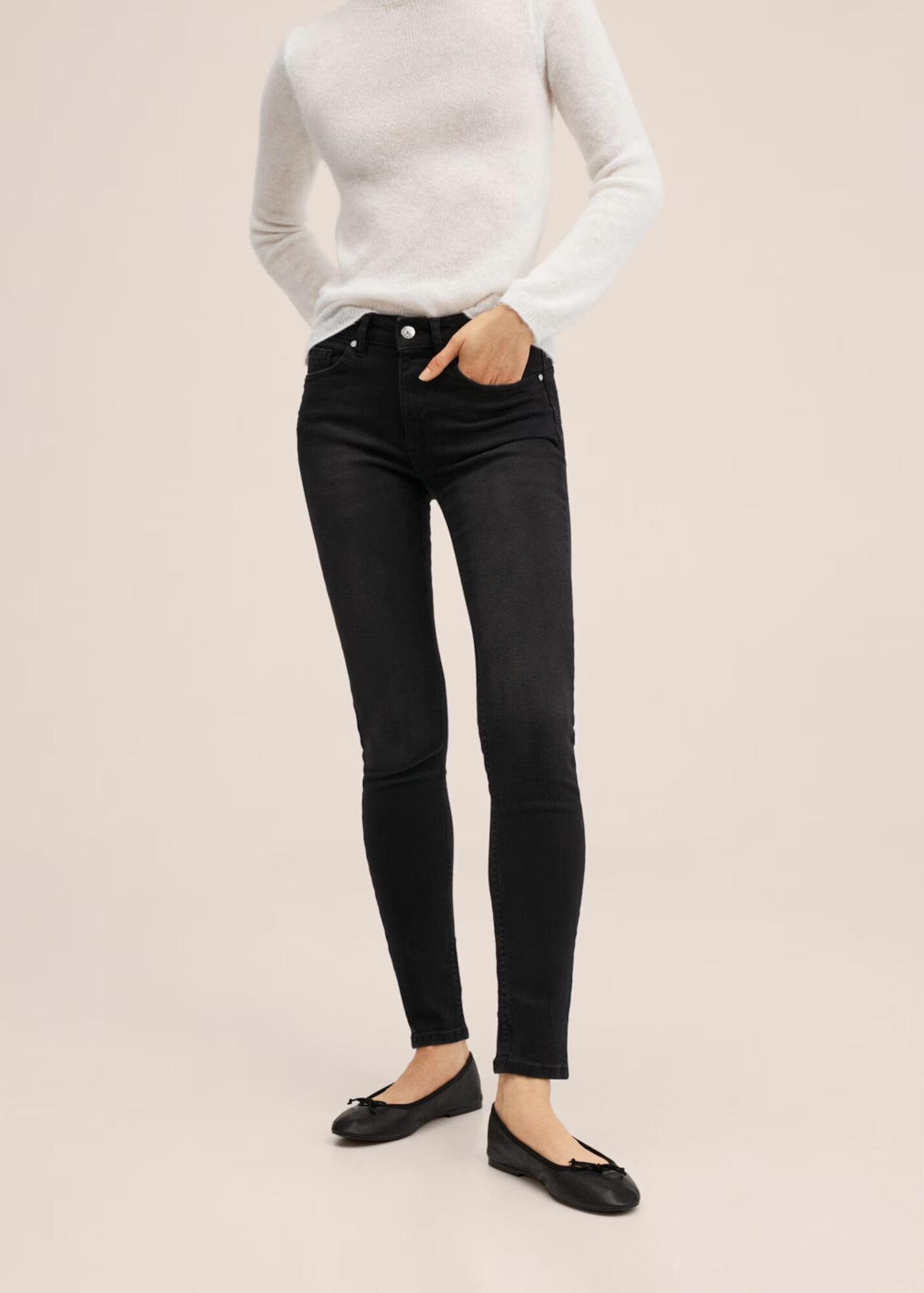 MANGO Jeans 'Push Up' negru denim - Pled.ro