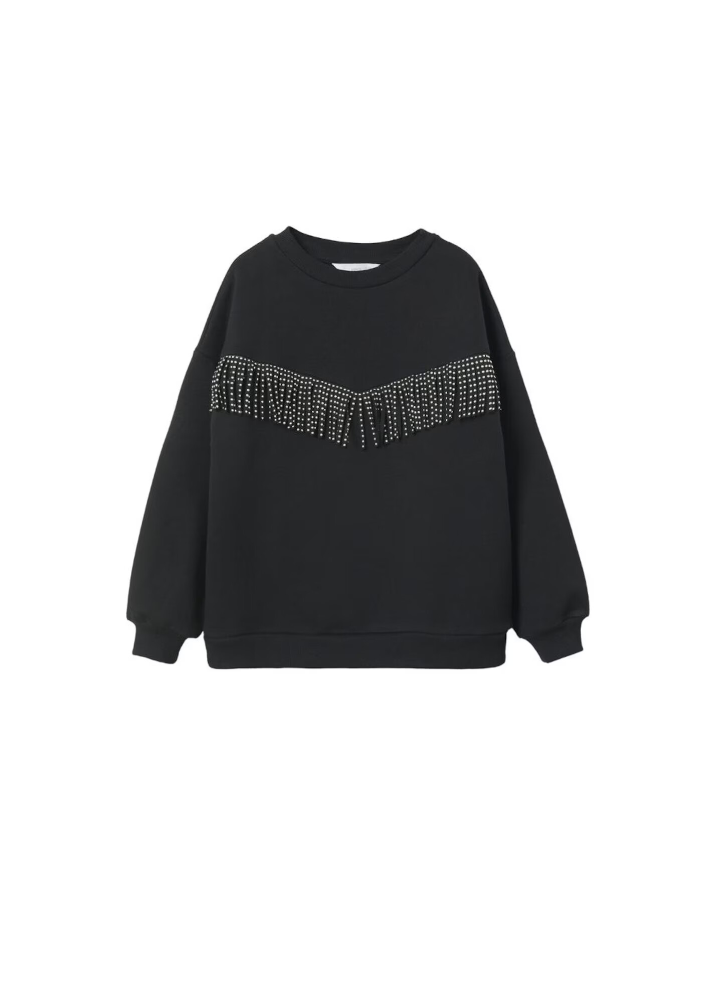 MANGO KIDS Bluză de molton 'Fringe' negru - Pled.ro