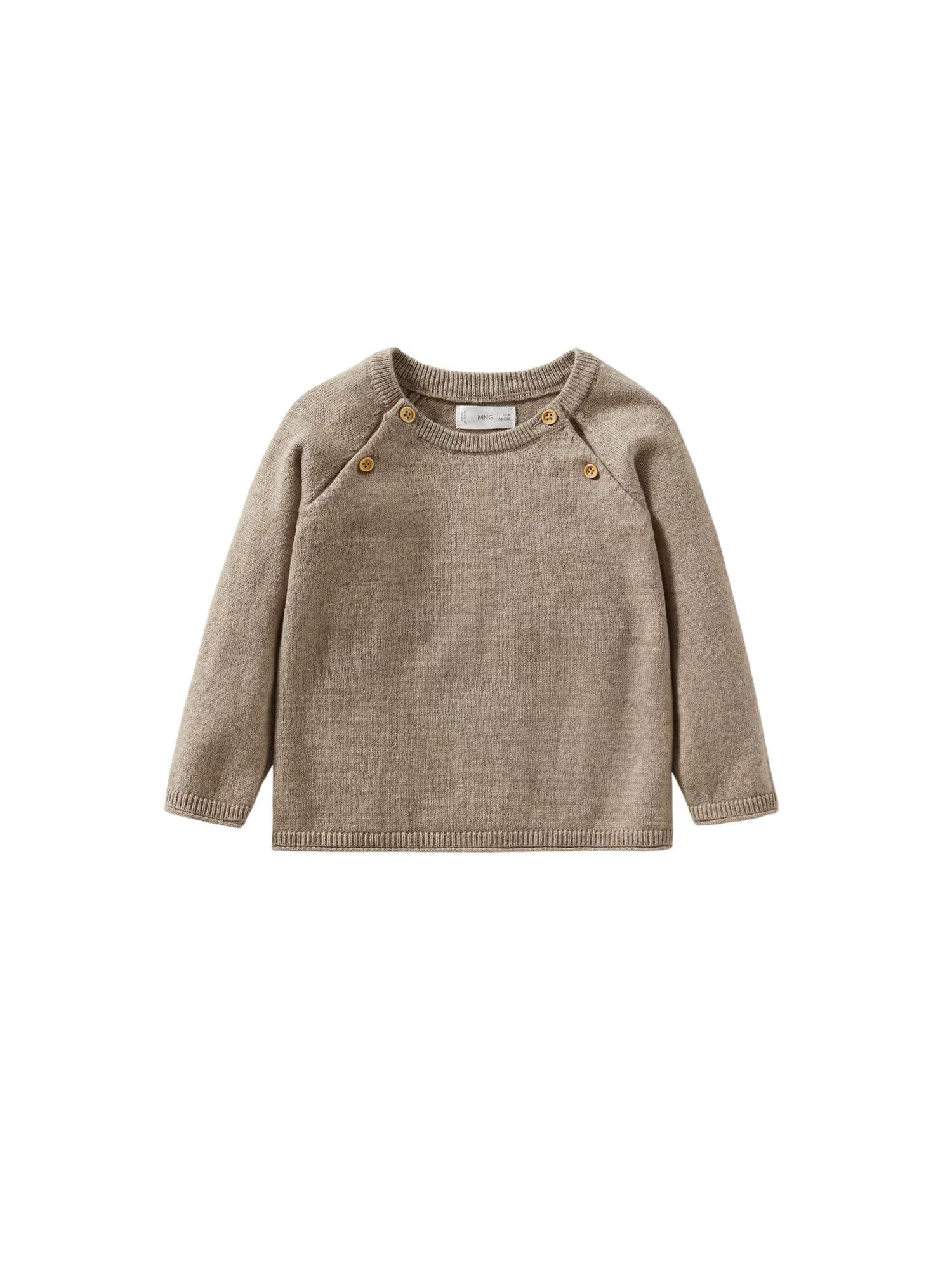 MANGO KIDS Bluză de molton 'SWEATER PARIS3' maro deschis - Pled.ro