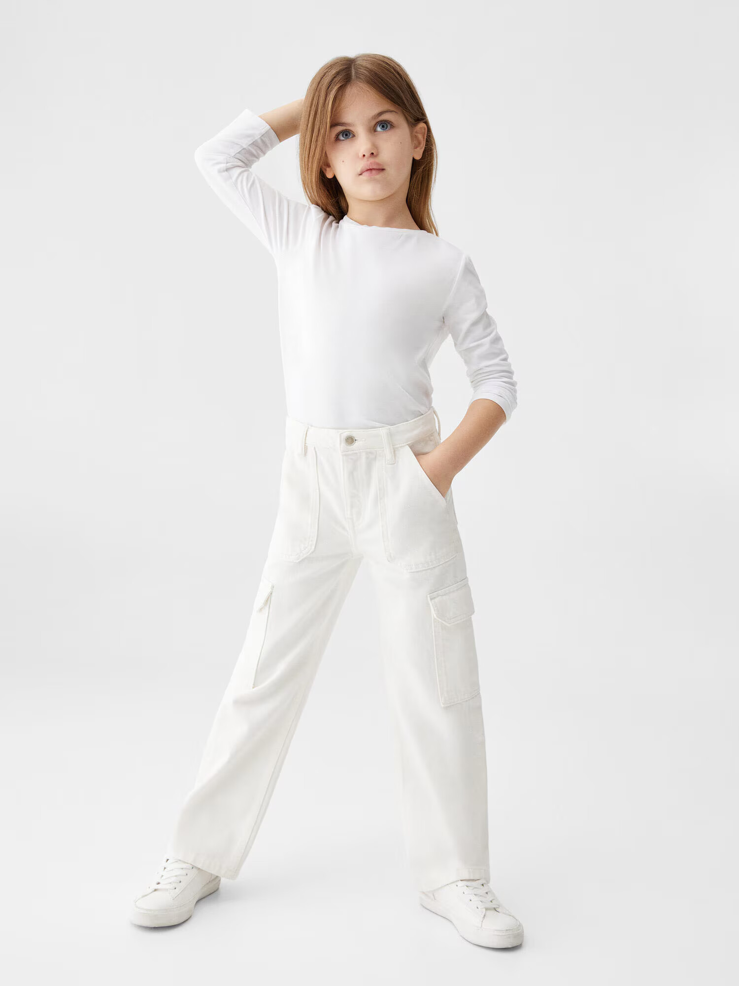 MANGO KIDS Jeans alb denim - Pled.ro