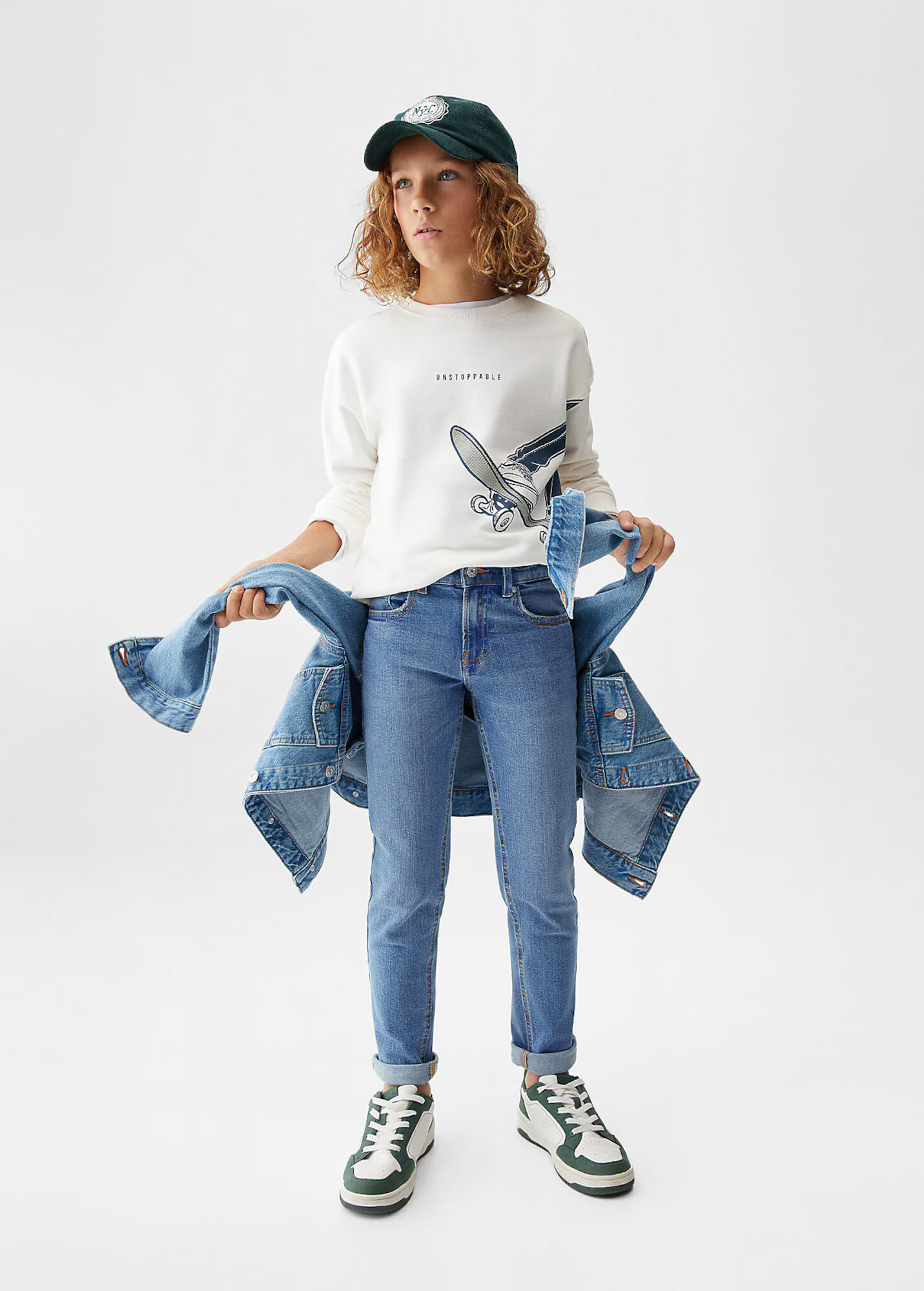 MANGO KIDS Jeans albastru denim - Pled.ro