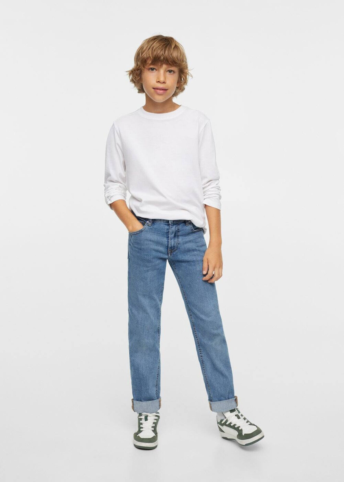 MANGO KIDS Jeans albastru denim - Pled.ro