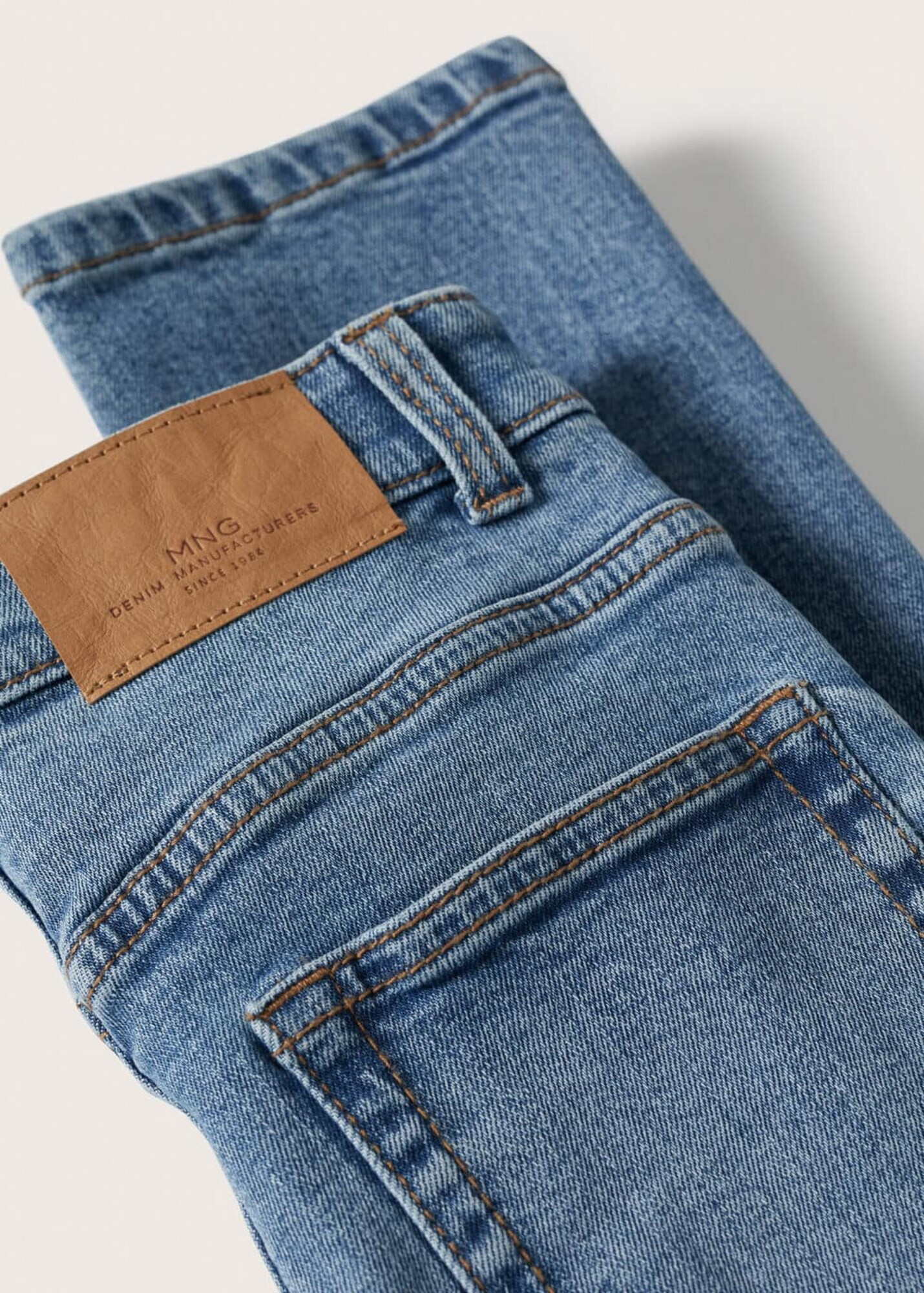 MANGO KIDS Jeans albastru denim / maro - Pled.ro