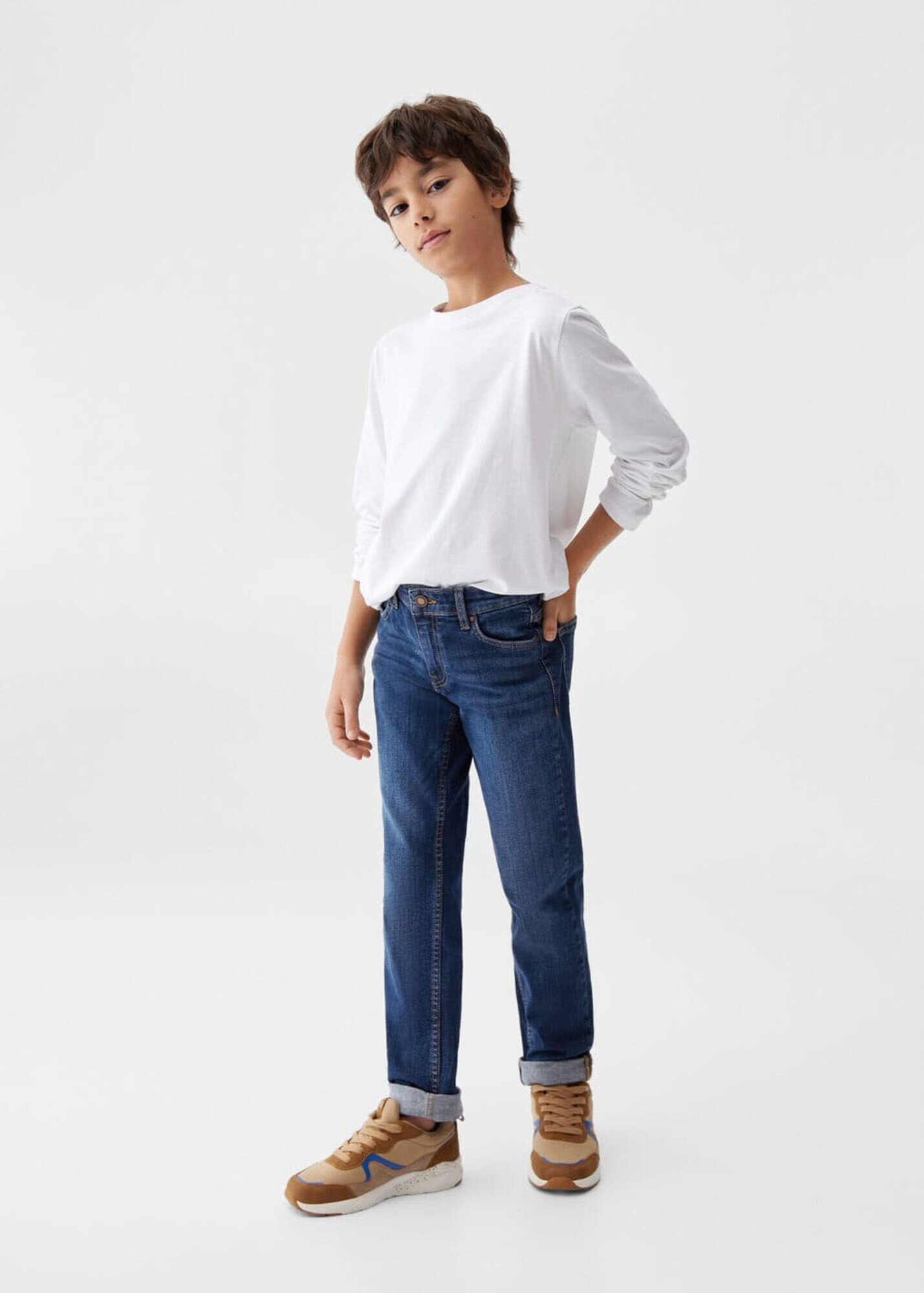 MANGO KIDS Jeans albastru închis - Pled.ro