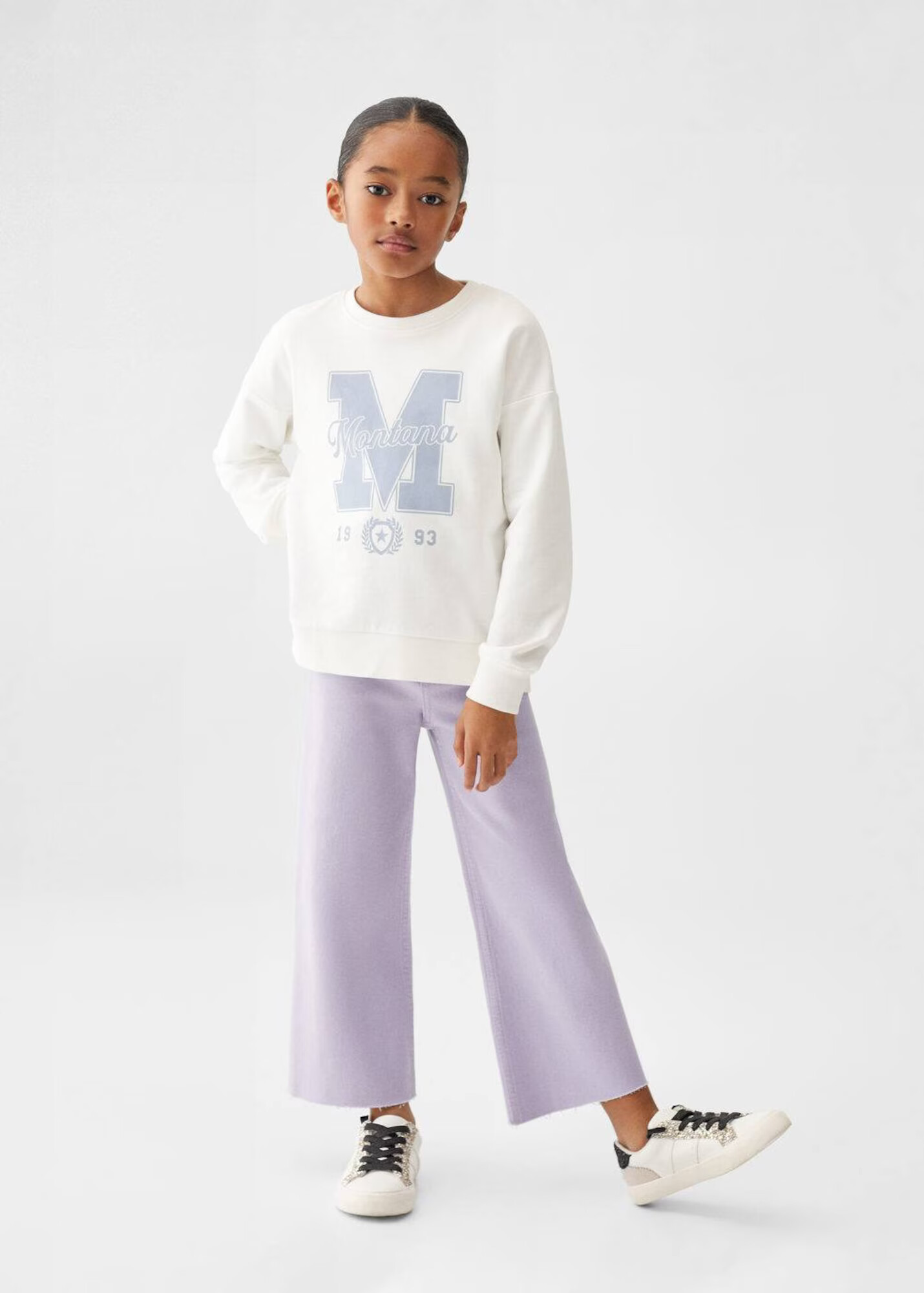 MANGO KIDS Jeans 'Seamless' mov pastel - Pled.ro