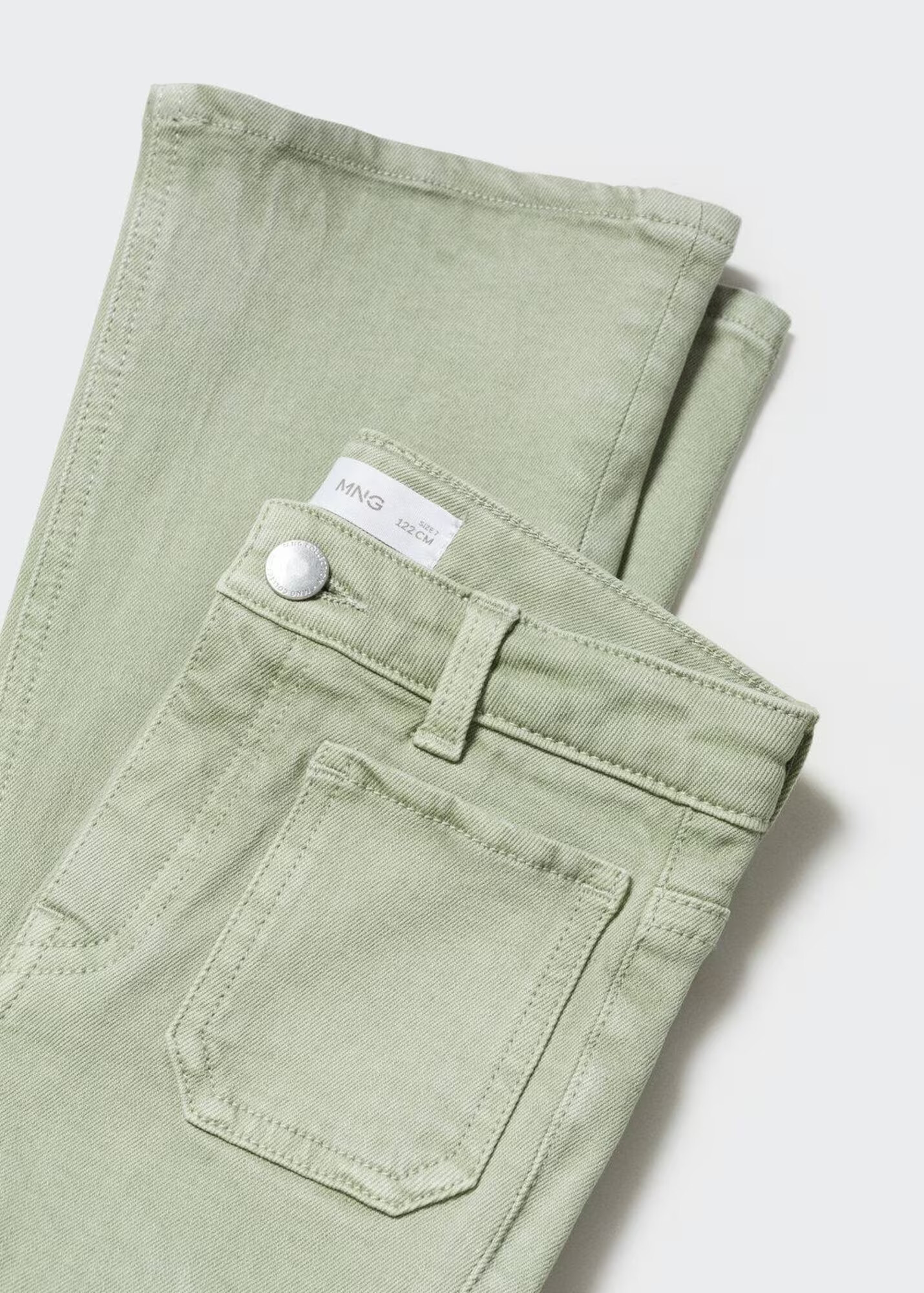 MANGO KIDS Jeans verde pastel - Pled.ro