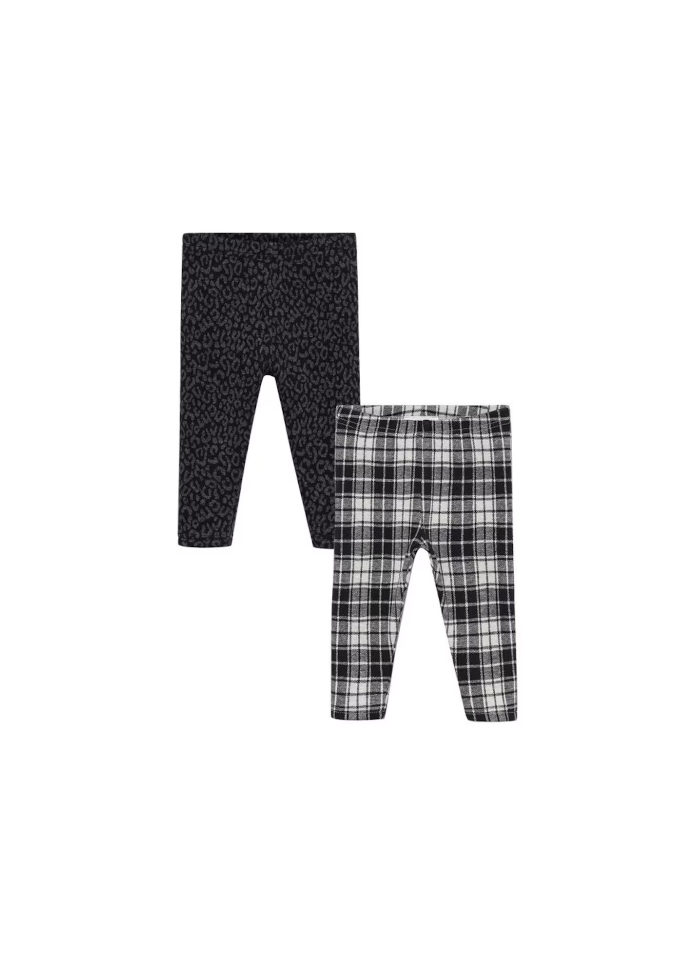 MANGO KIDS Leggings negru / alb amestacat - Pled.ro