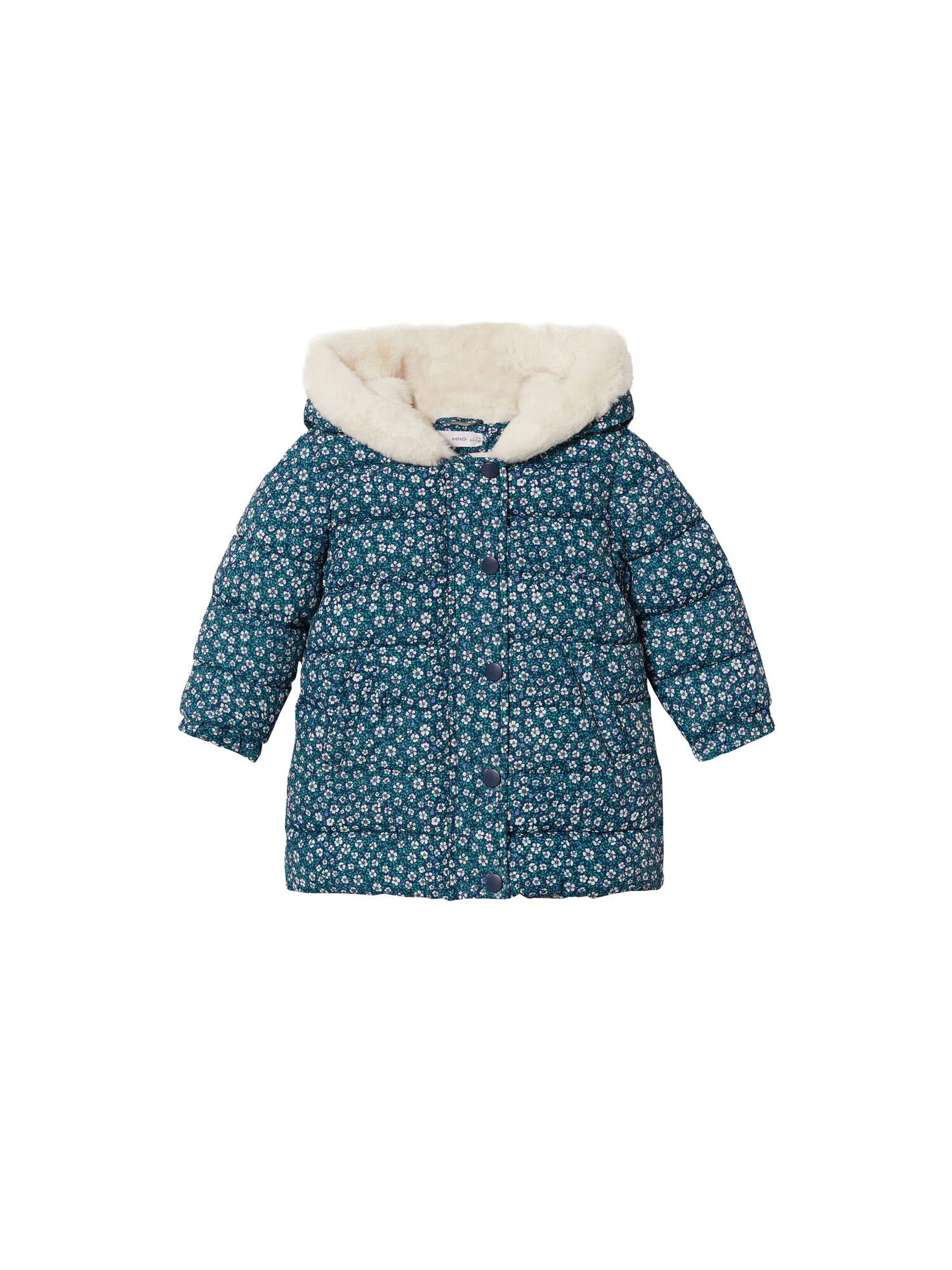 MANGO KIDS Palton 'Julong3' bleumarin / verde / lila / alb murdar - Pled.ro