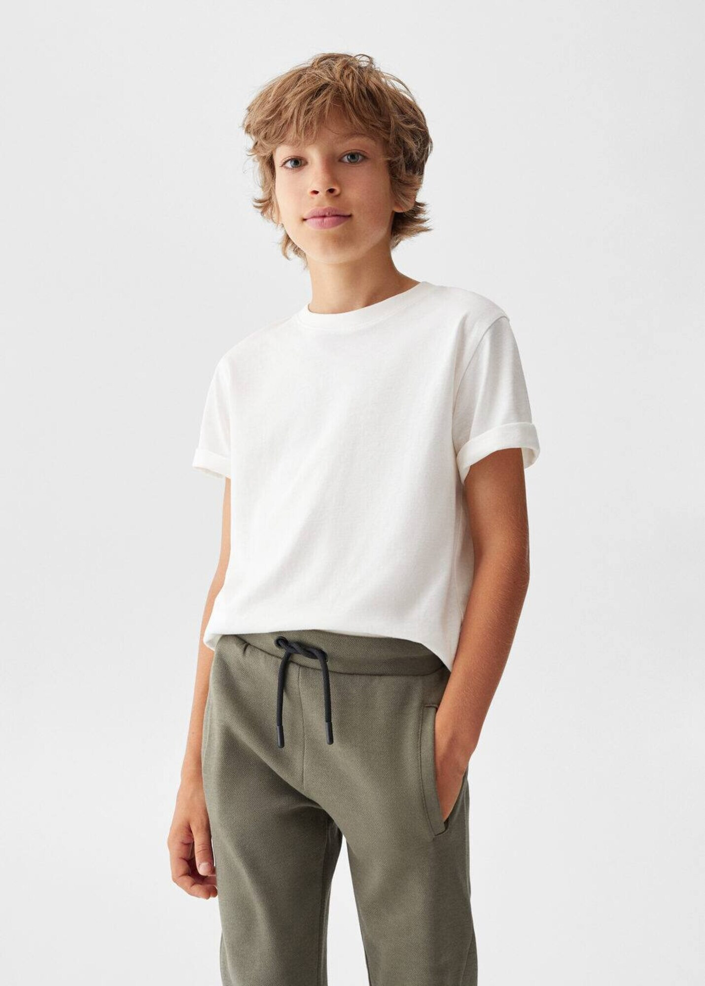 MANGO KIDS Pantaloni 'Goliat' kaki / negru - Pled.ro