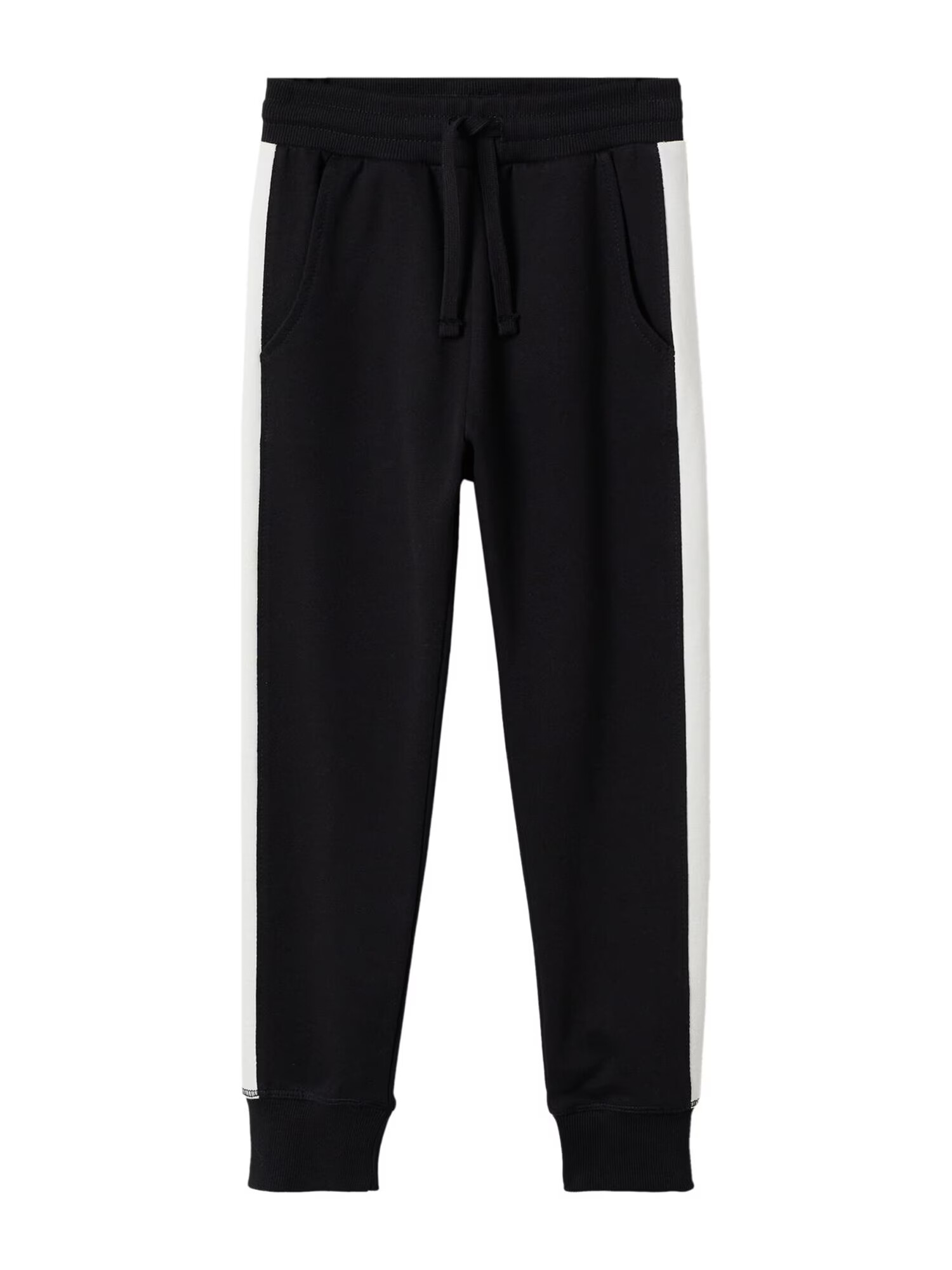 MANGO KIDS Pantaloni 'Jane' negru / alb - Pled.ro