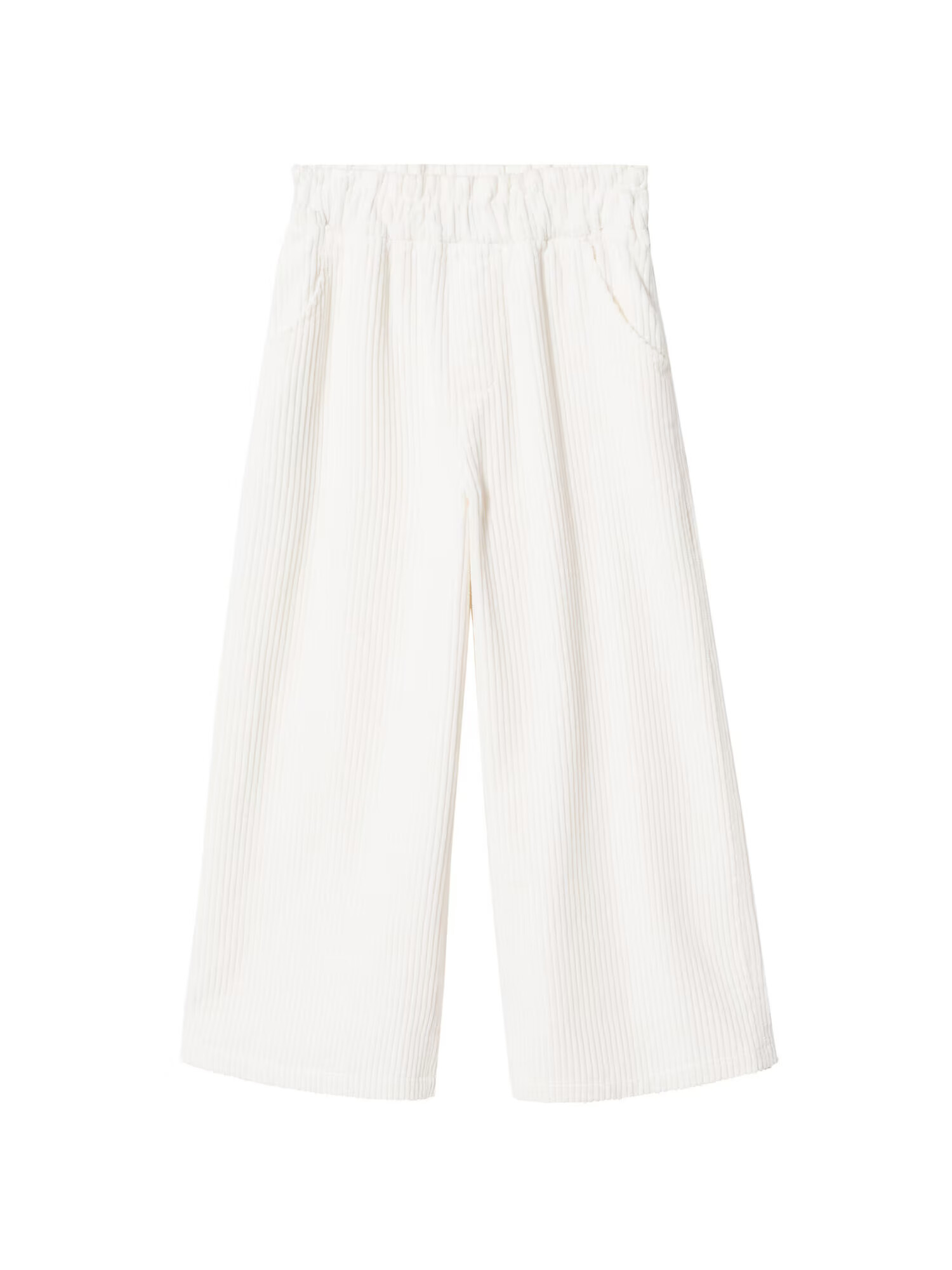 MANGO KIDS Pantaloni 'Lino' alb murdar - Pled.ro