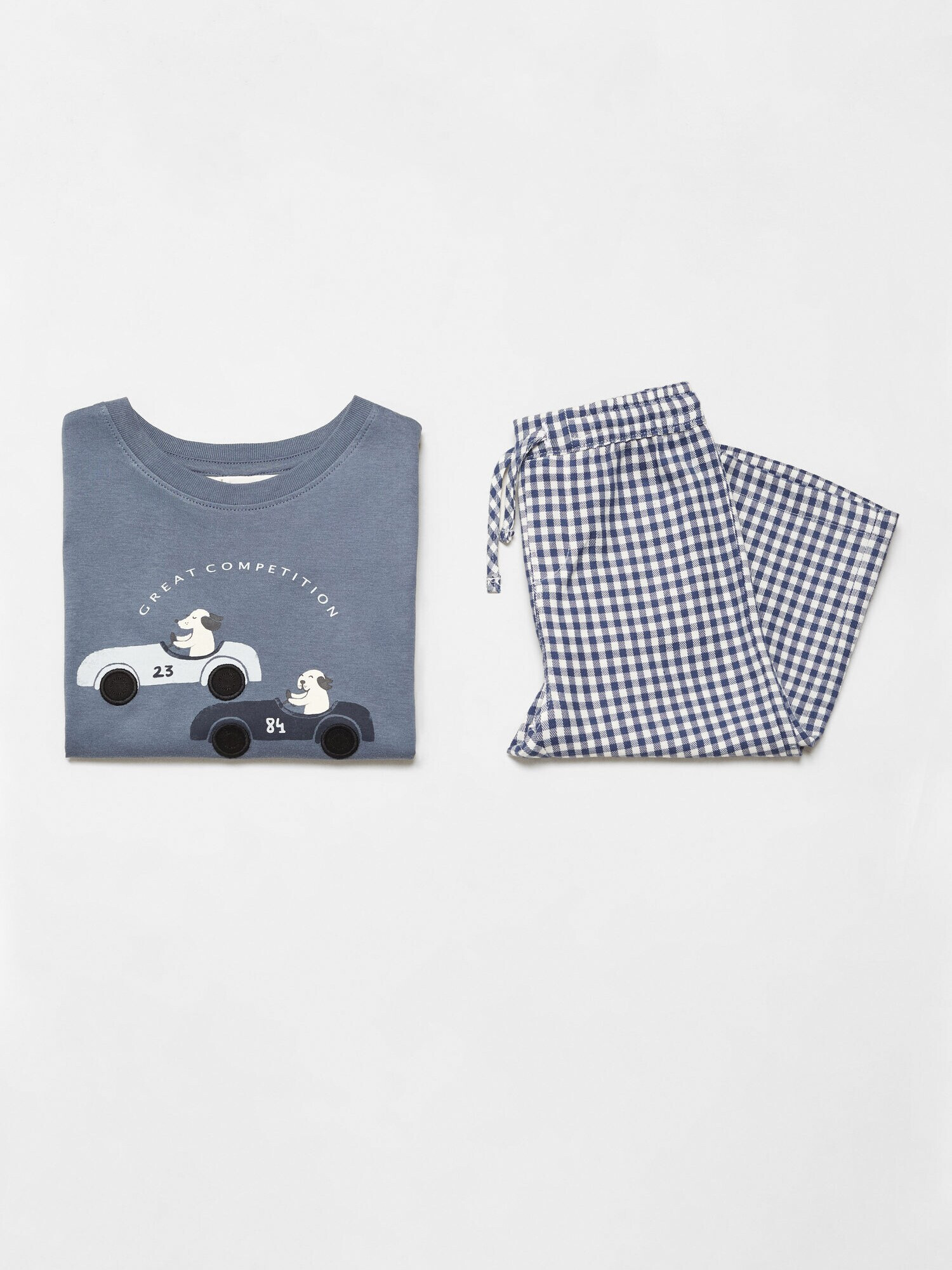 MANGO KIDS Pijamale 'CARS' albastru / alb - Pled.ro