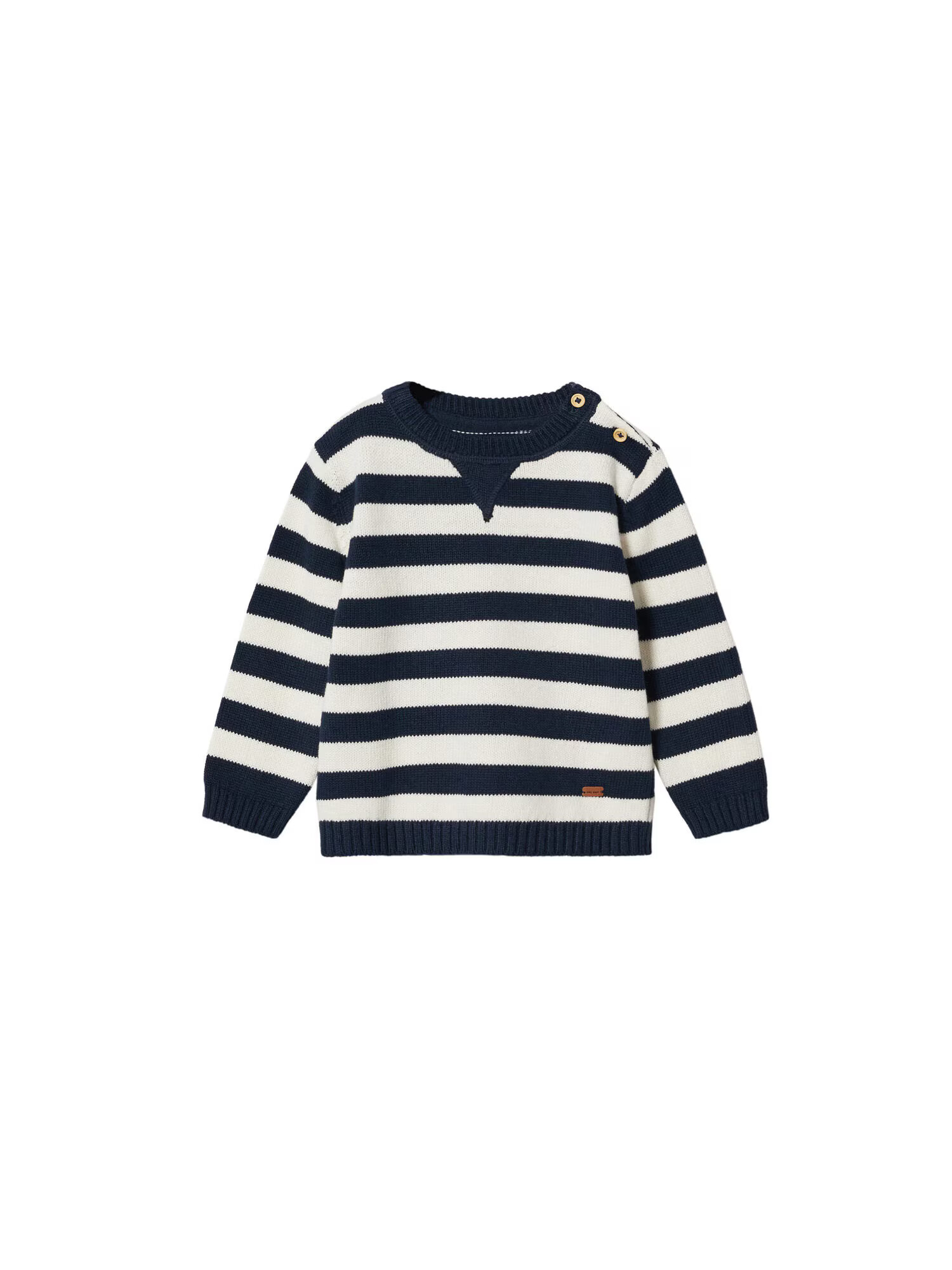 MANGO KIDS Pulover bleumarin / maro / alb amestacat - Pled.ro