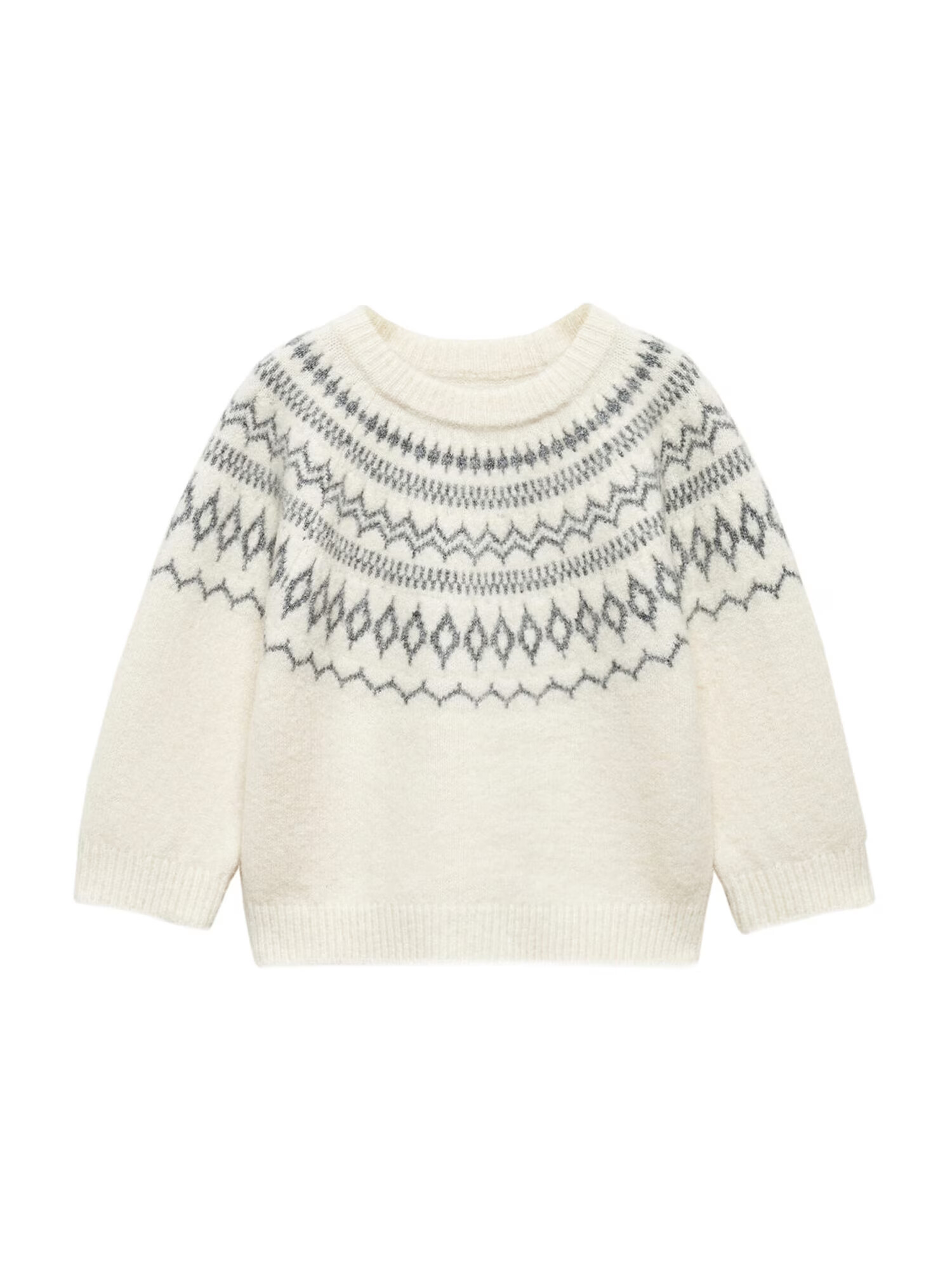 MANGO KIDS Pulover 'OLIVER' crem / gri - Pled.ro