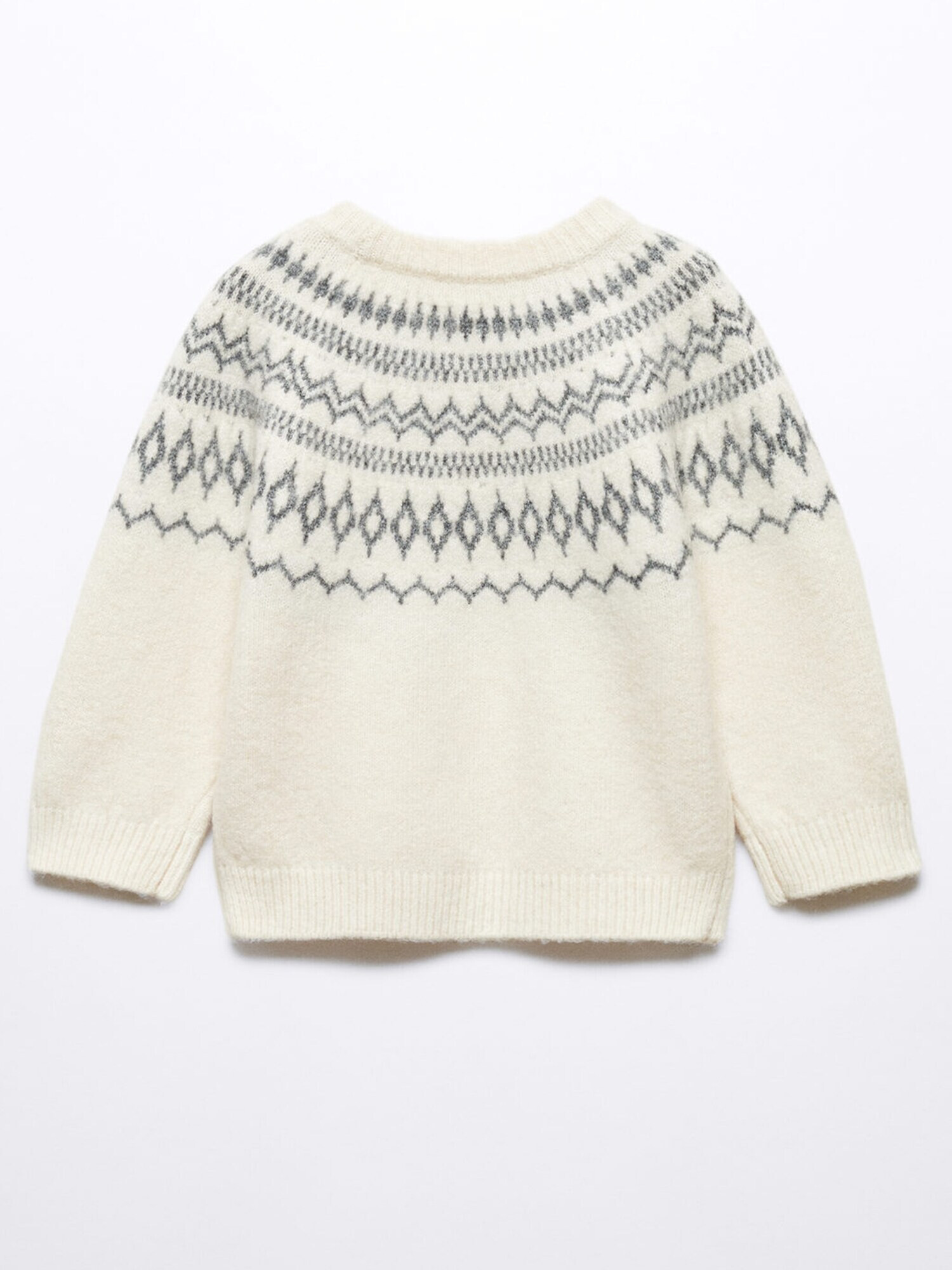 MANGO KIDS Pulover 'OLIVER' crem / gri - Pled.ro