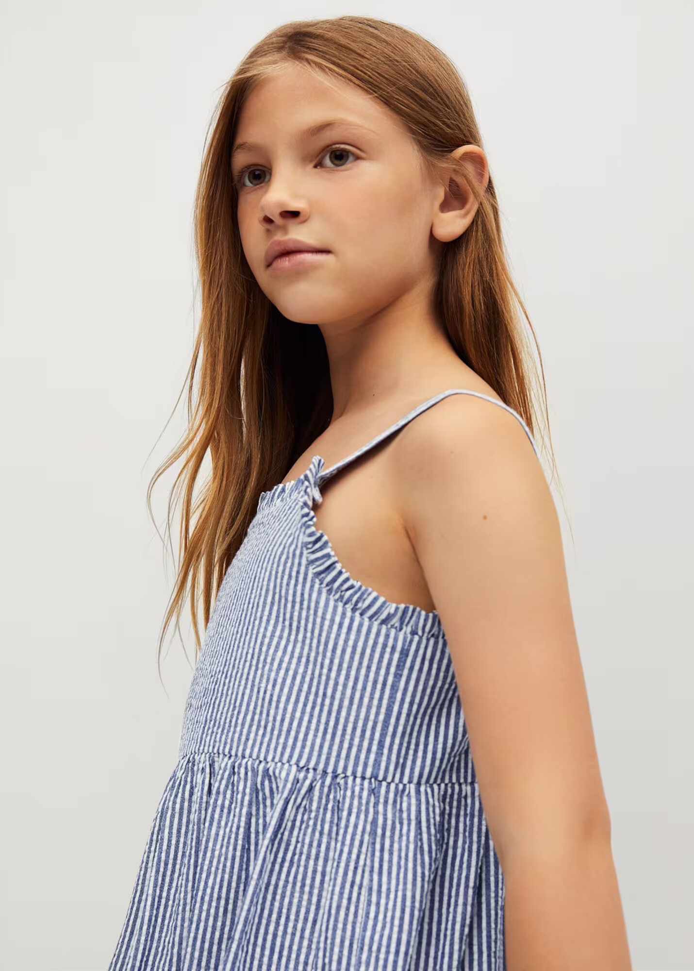 MANGO KIDS Rochie 'Finja' albastru marin / alb - Pled.ro