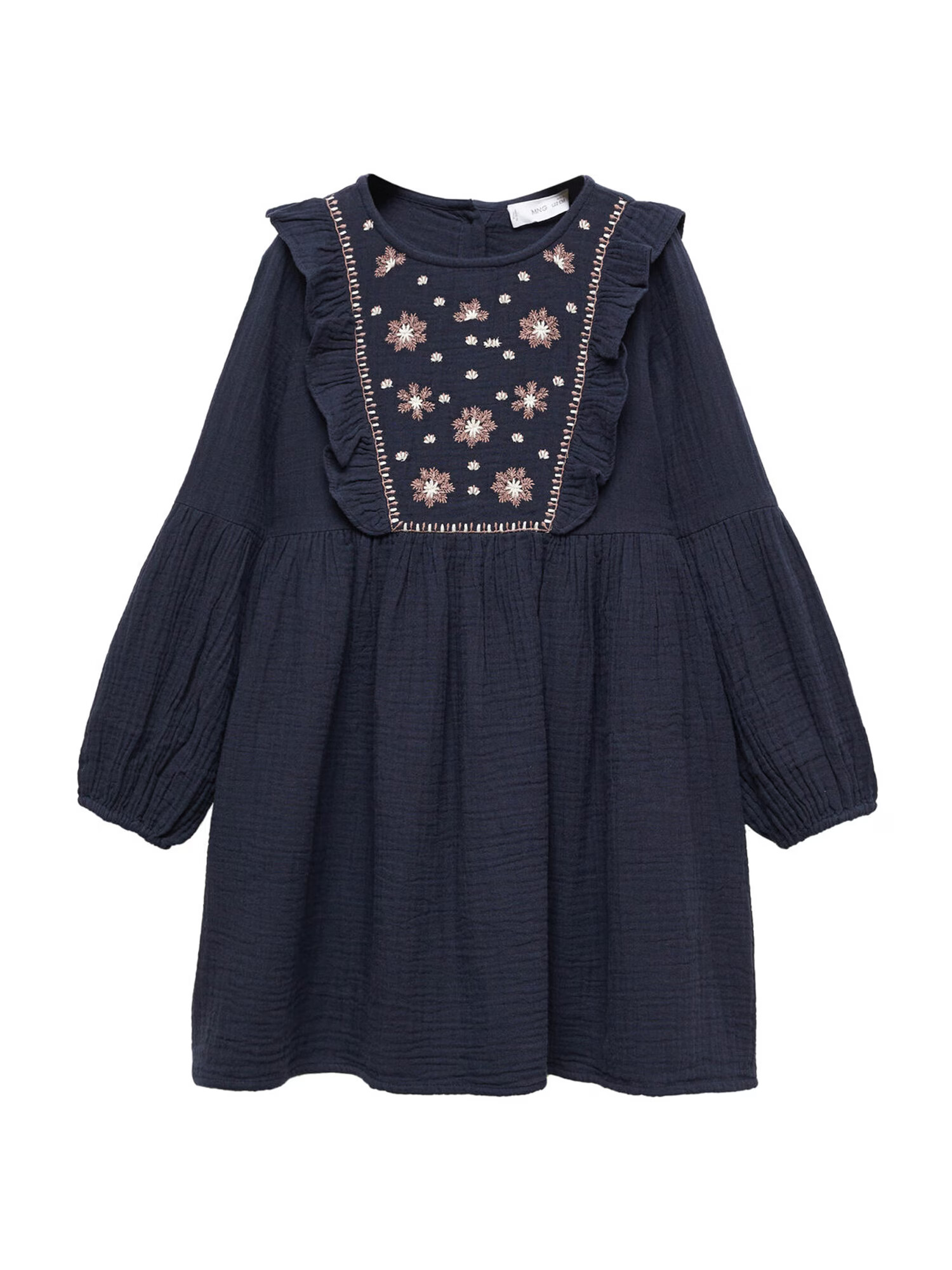 MANGO KIDS Rochie 'Gala' albastru marin / grej / alb - Pled.ro