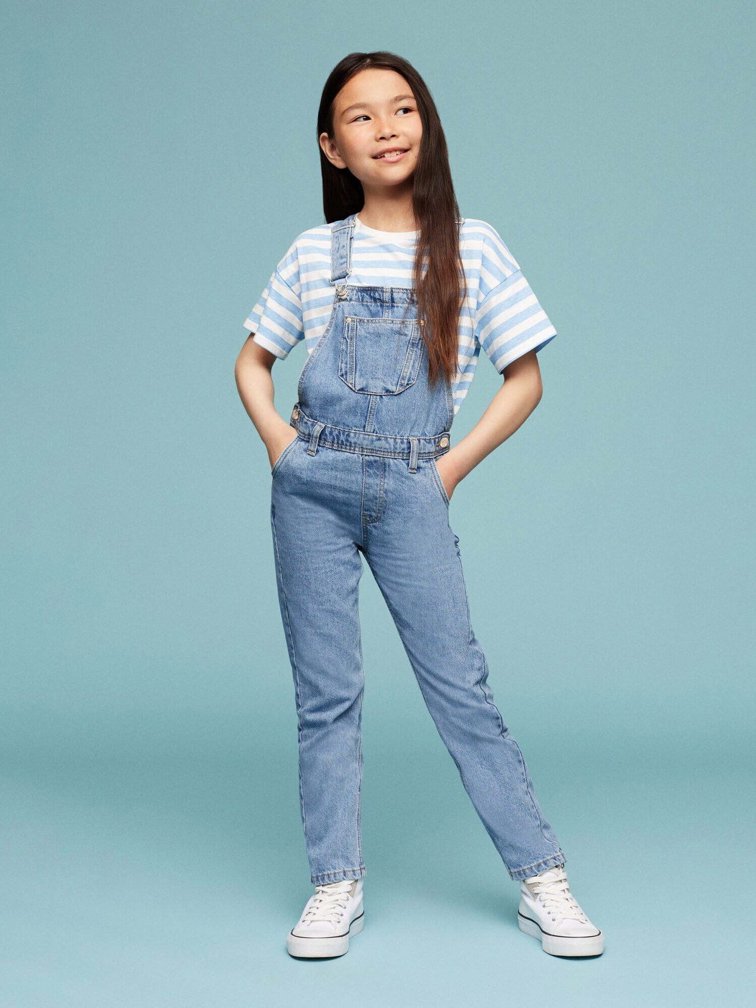 MANGO KIDS Salopetă 'AMARA' albastru denim - Pled.ro