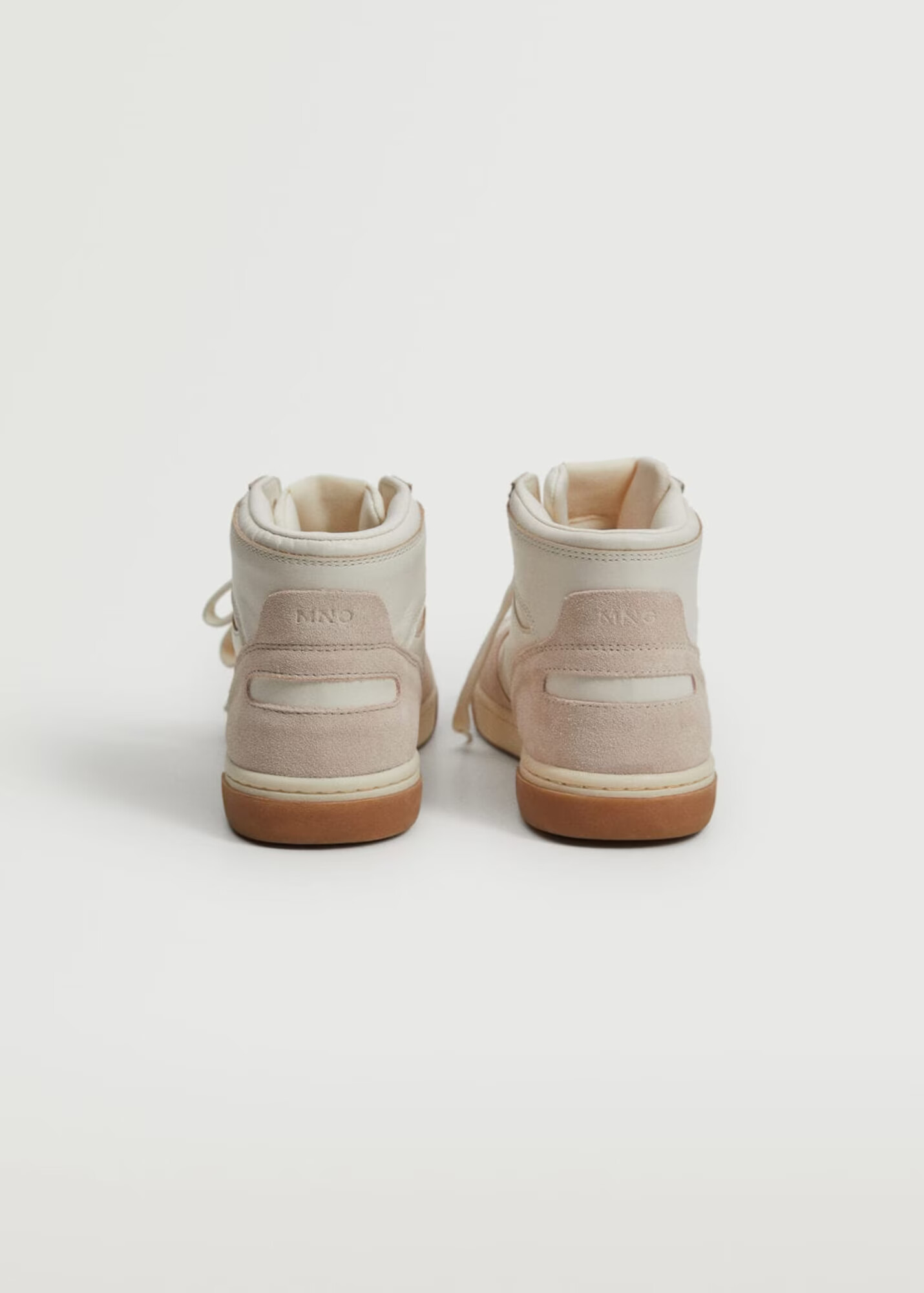 MANGO KIDS Sneaker culoarea pielii / roz pal - Pled.ro