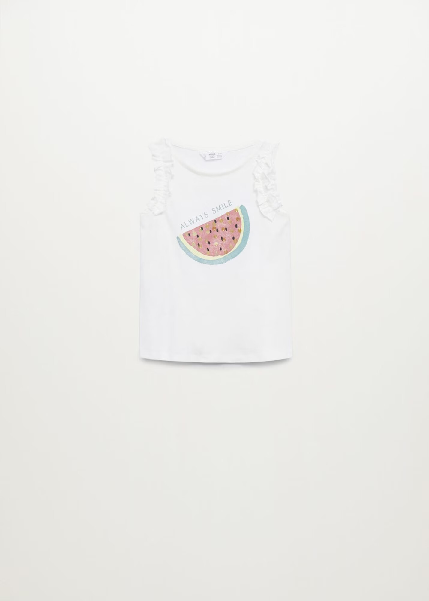 MANGO KIDS Tricou alb amestacat - Pled.ro